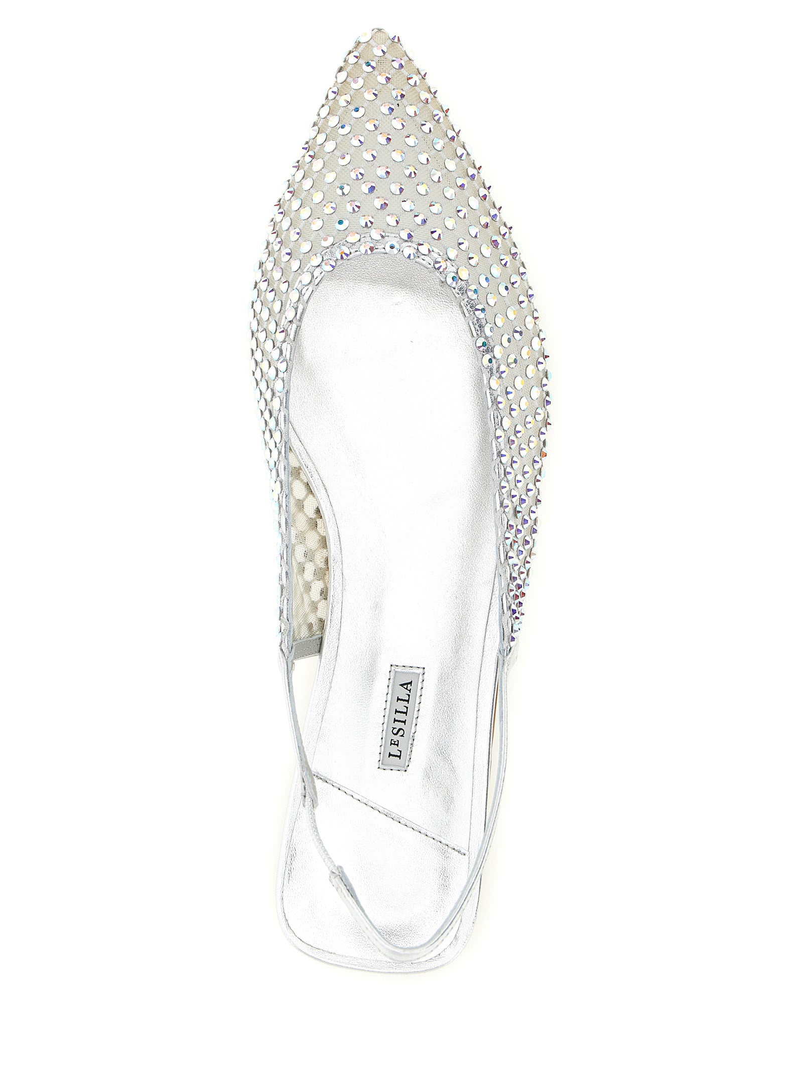 LE SILLA Silberne Ballerinas aus Polyester