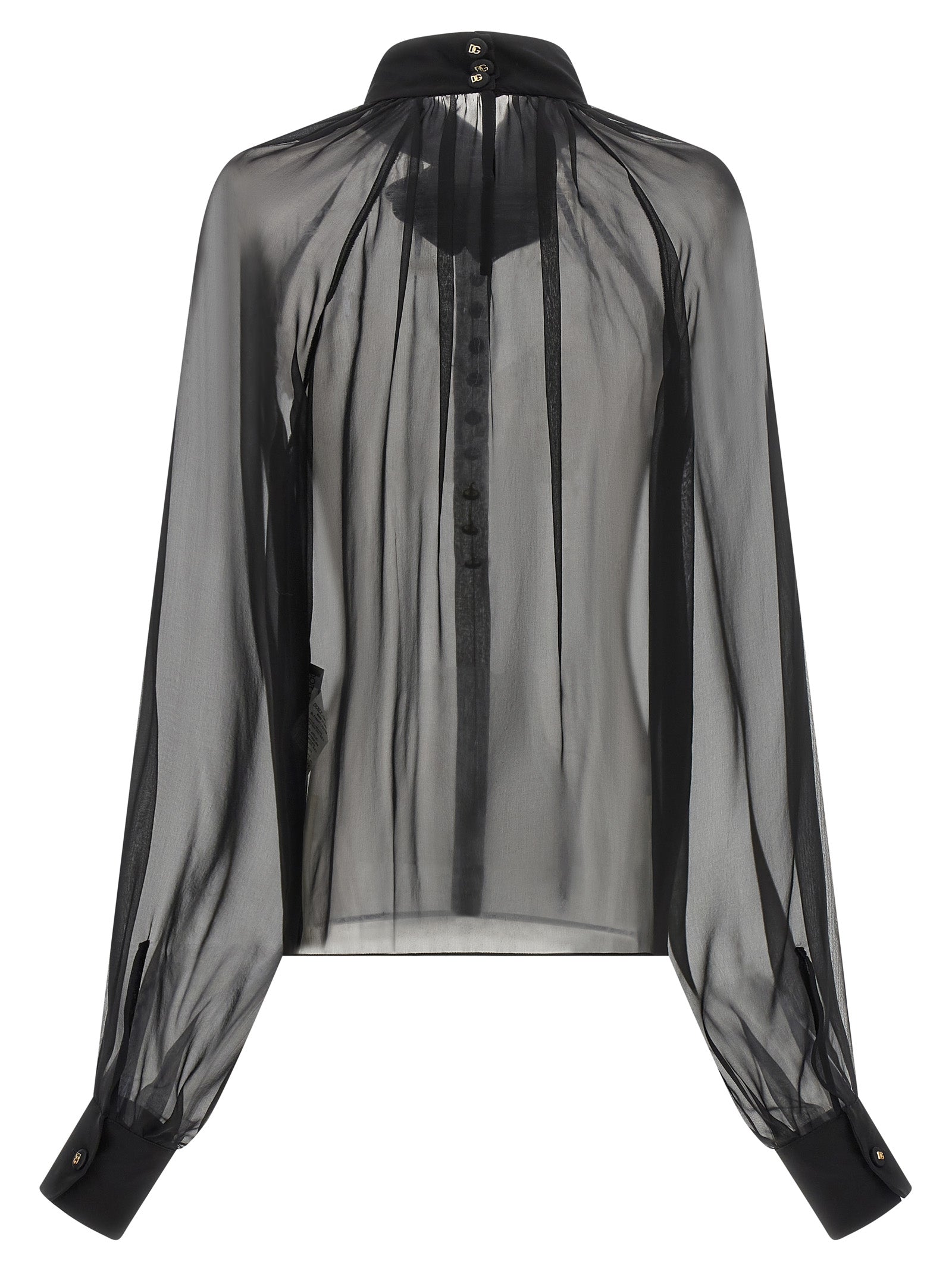 Dolce & Gabbana Schwarze Seidenbluse