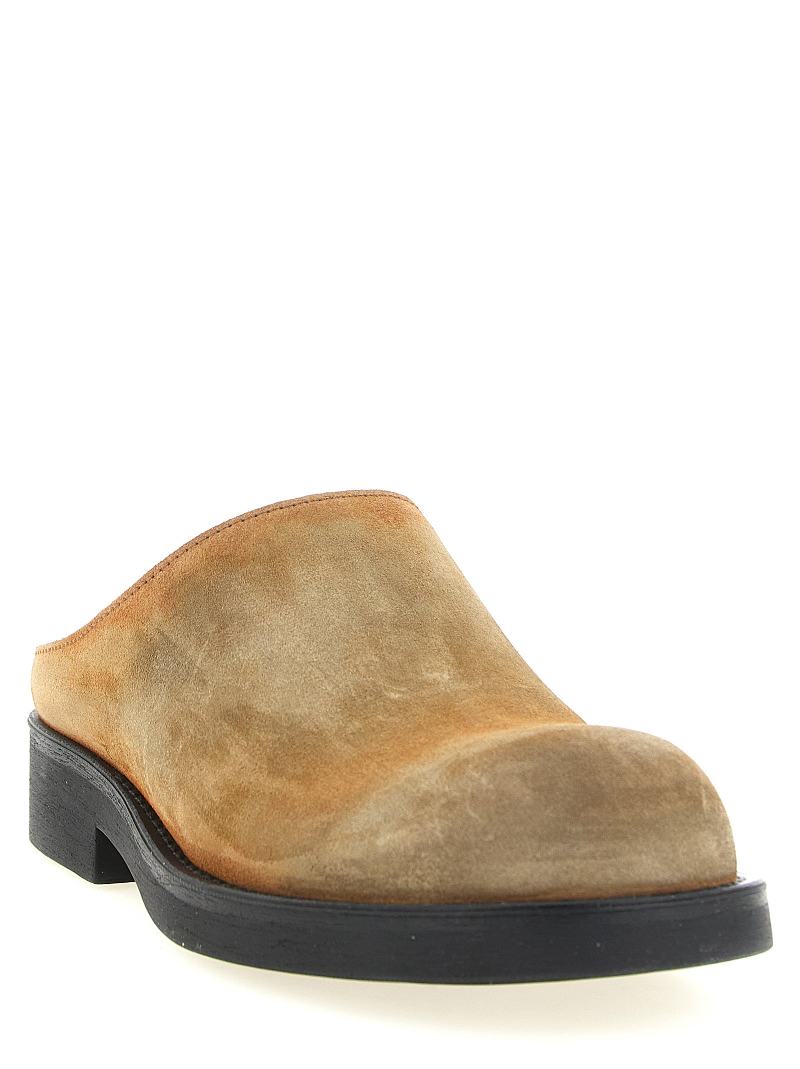 MM6 Maison Margiela Mules aus beigem Rindsleder
