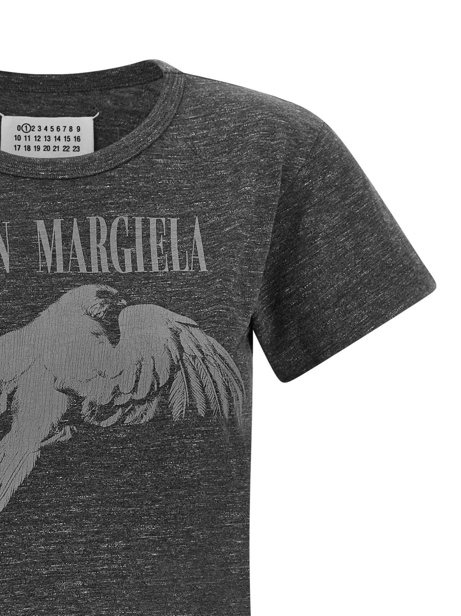 Maison Margiela Graues Baumwoll-T-Shirt