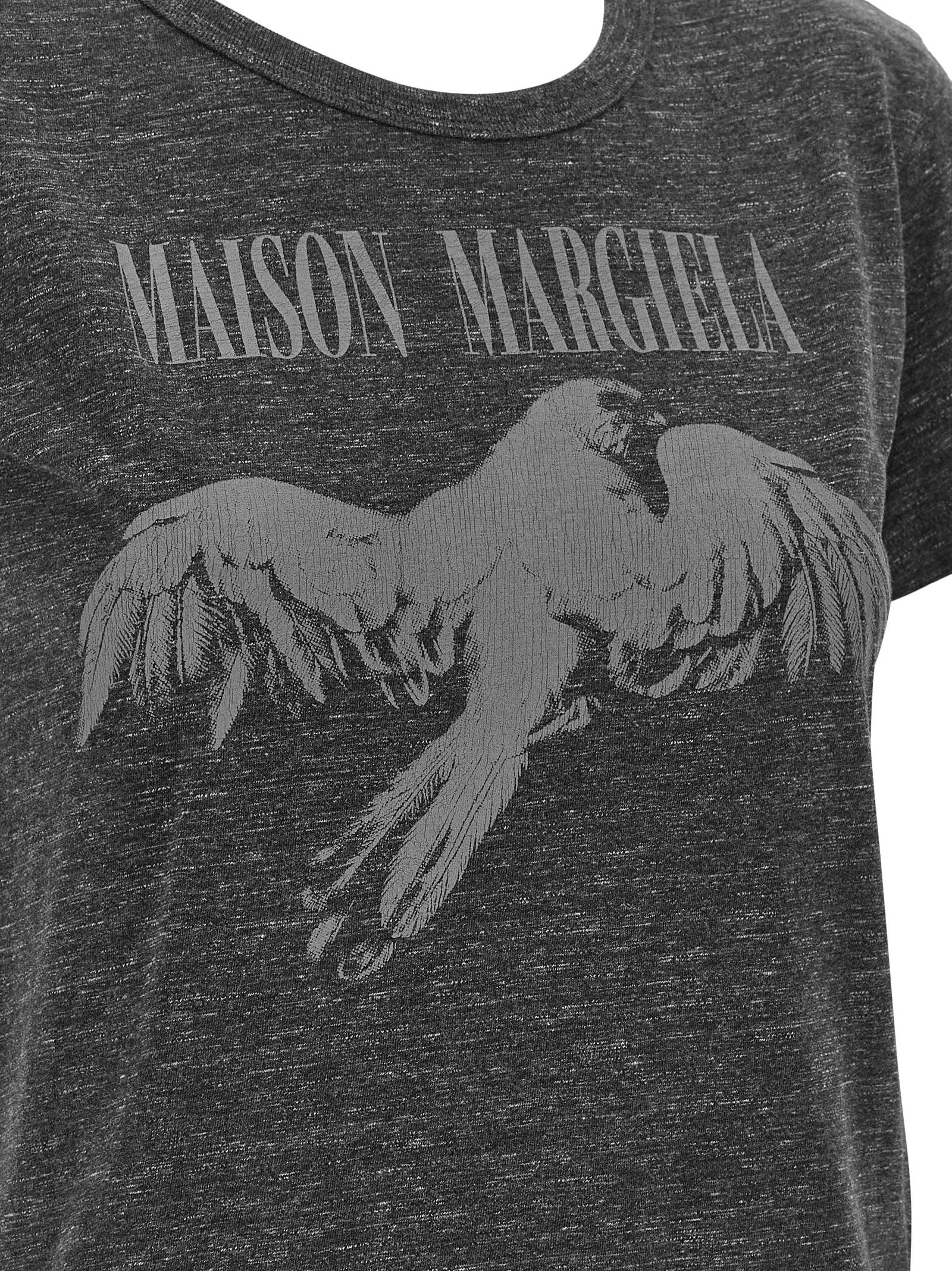 Maison Margiela Graues Baumwoll-T-Shirt
