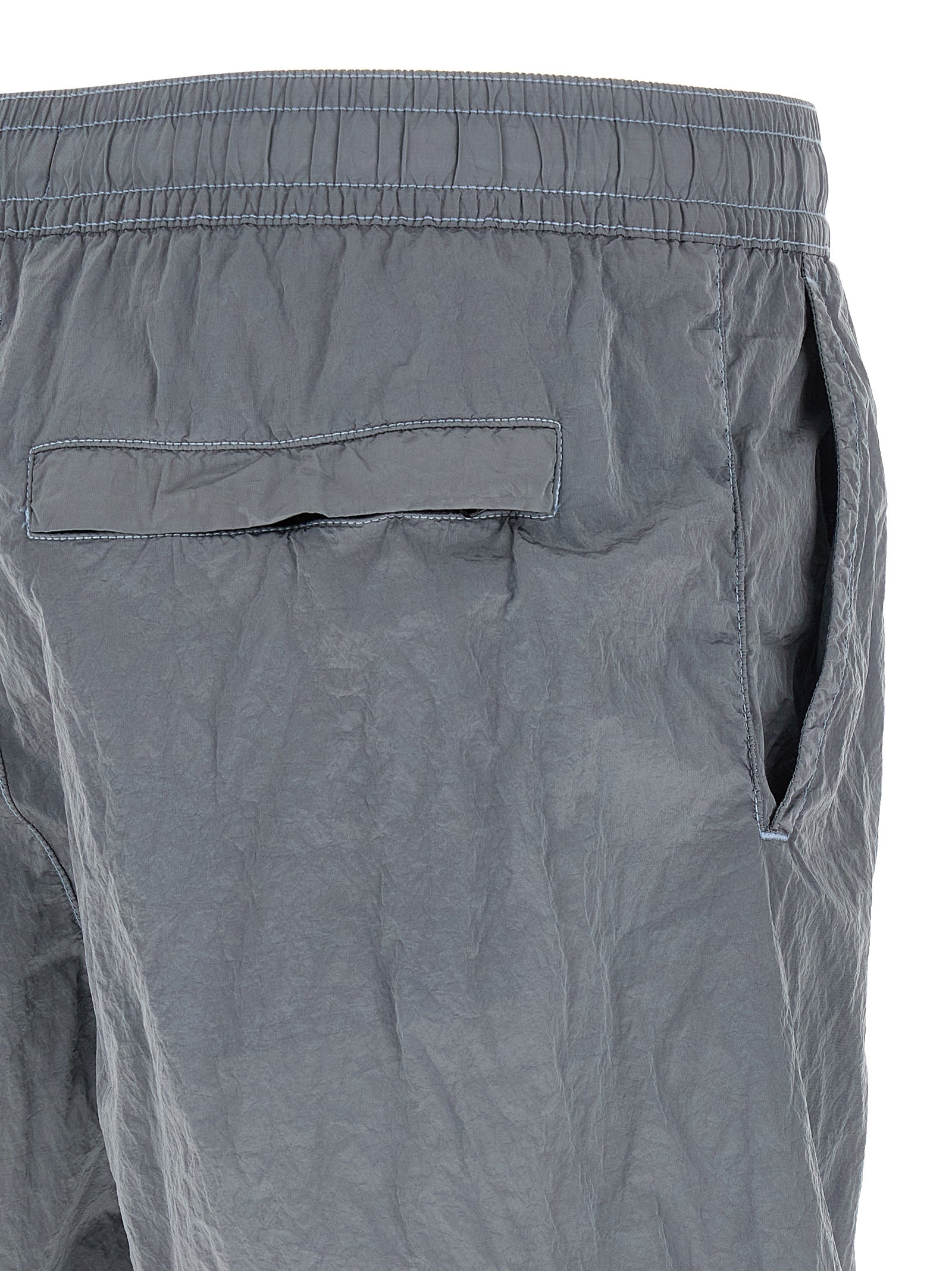 Stone Island Graue Badeshorts aus Polyamid