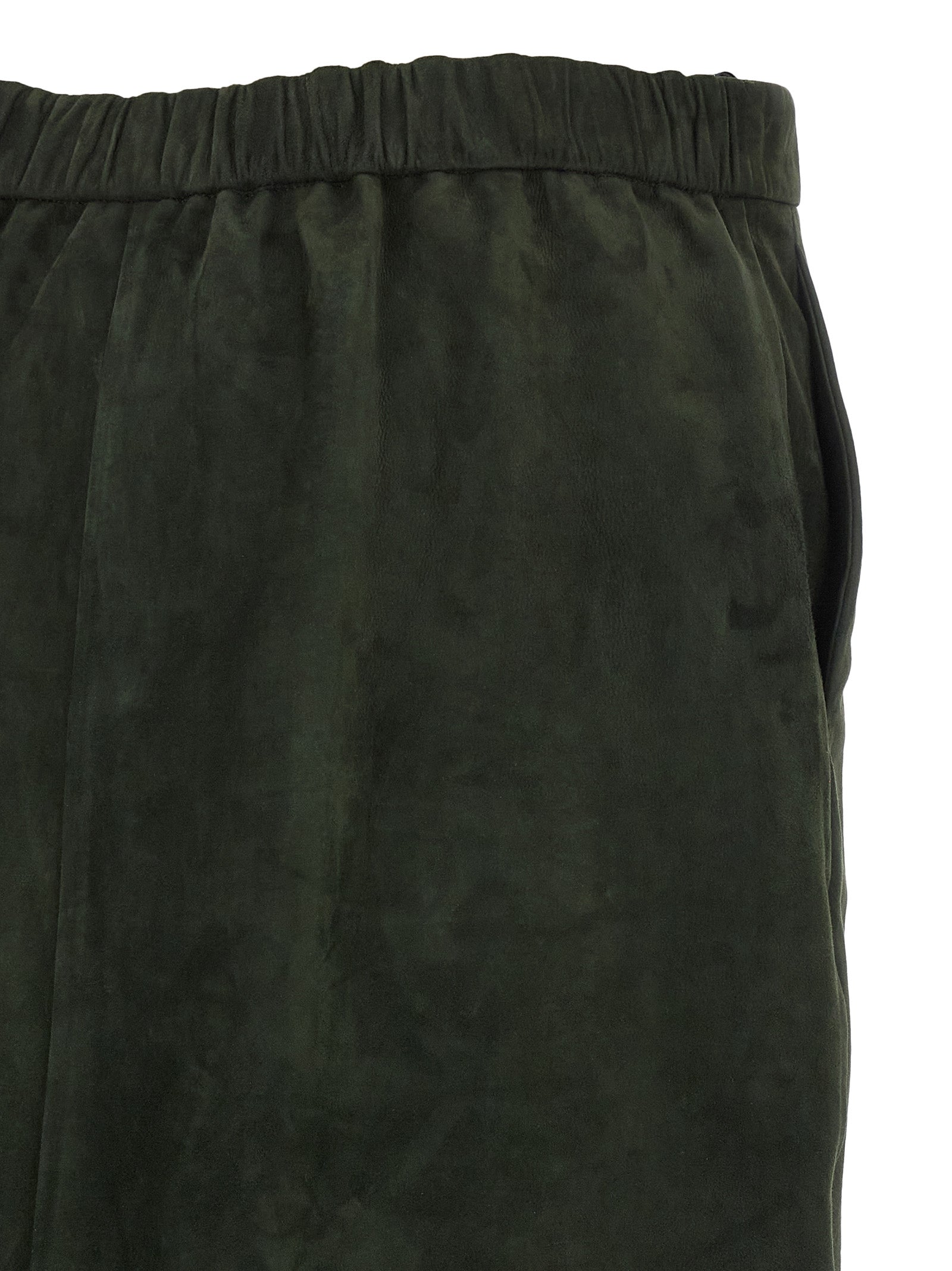 'S Max Mara Midilanger Rock aus Lammleder in Bicolor-Optik