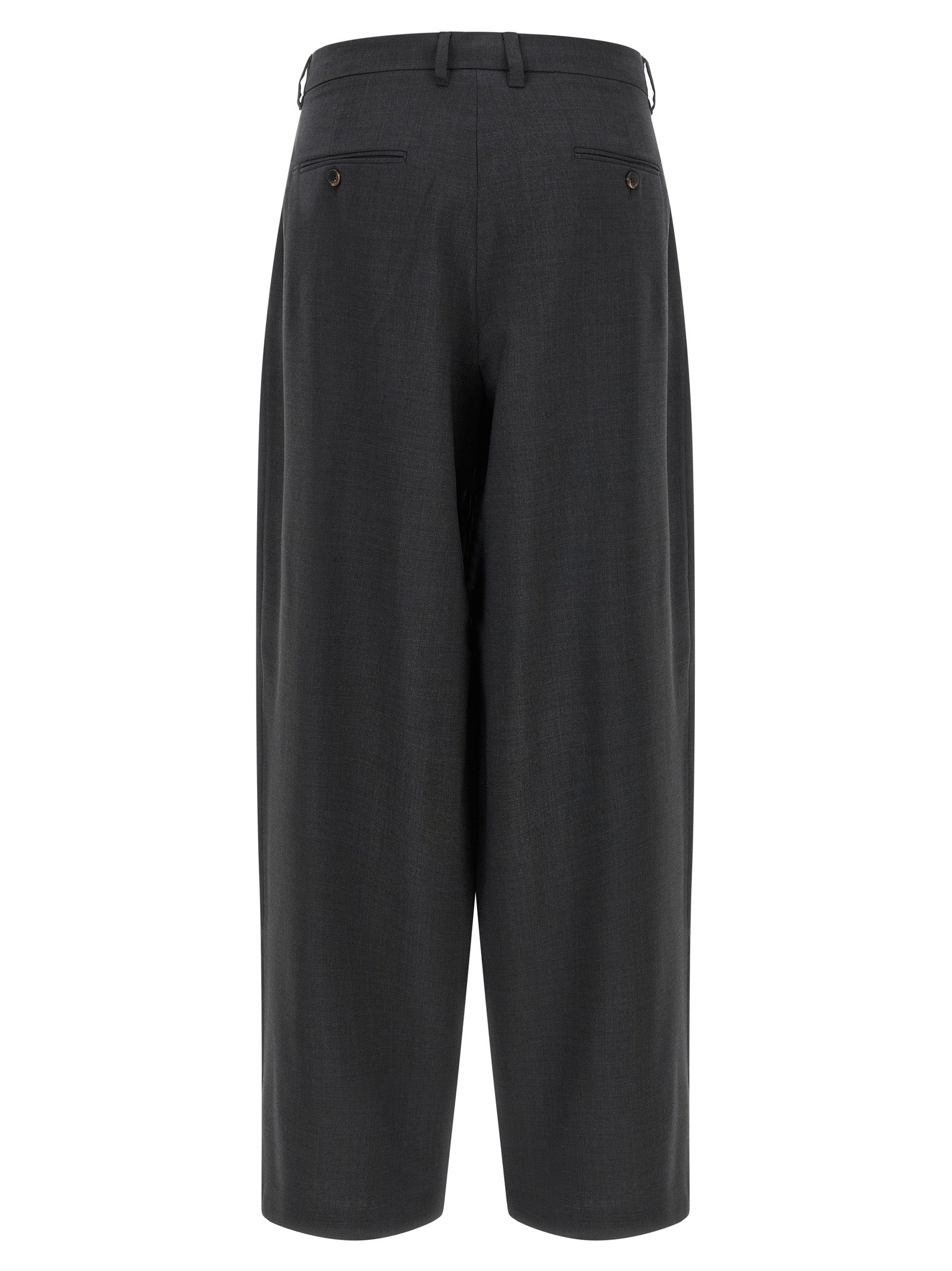 'S Max Mara Graue Wollstoffhose