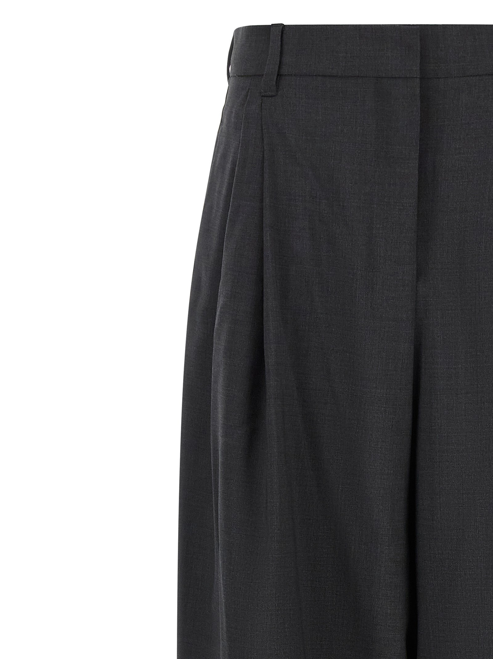 'S Max Mara Graue Wollstoffhose