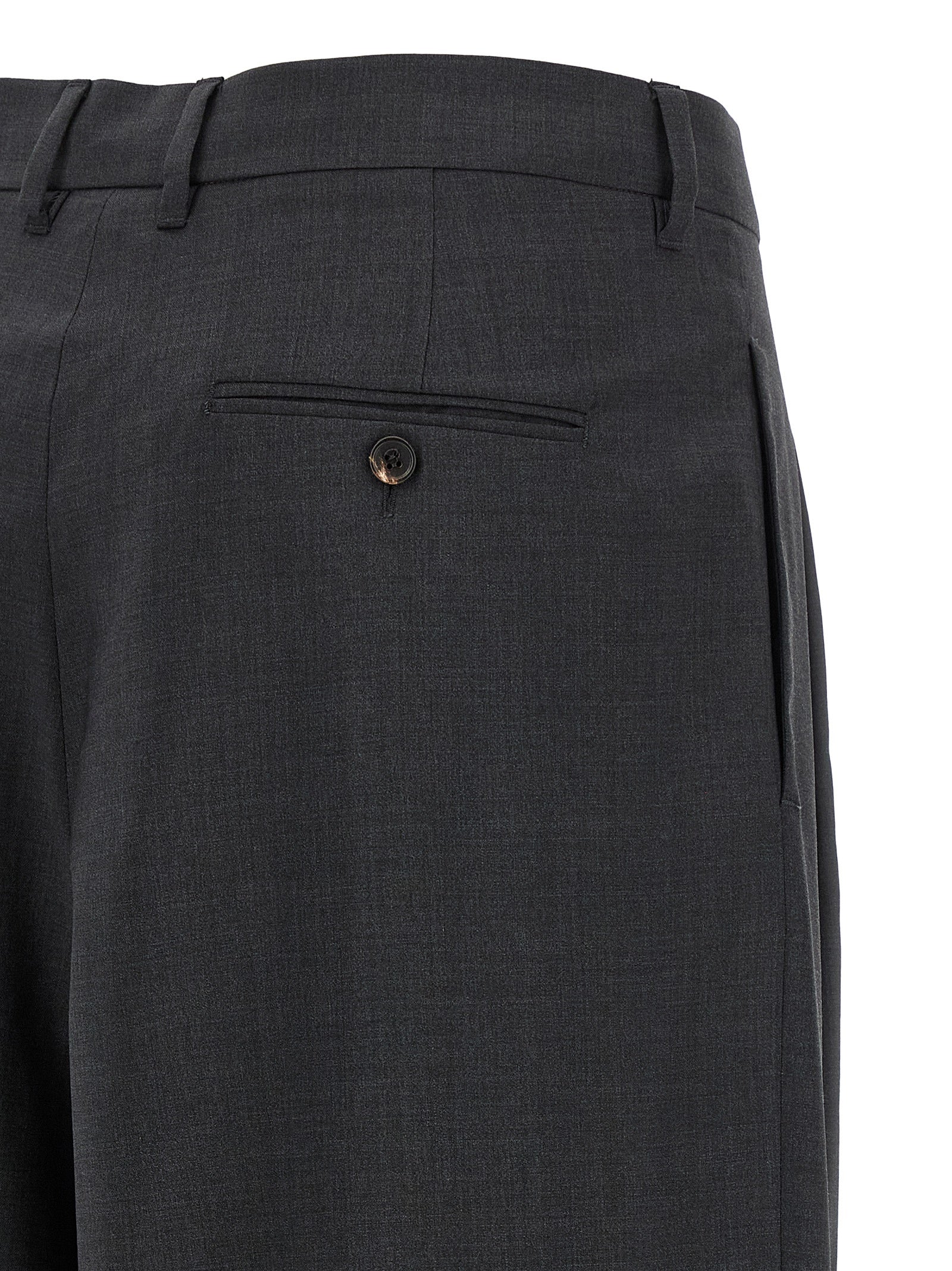 'S Max Mara Graue Wollstoffhose