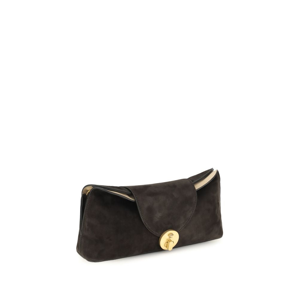 Versace Braune Kalbsleder Bos Taurus Schultertasche