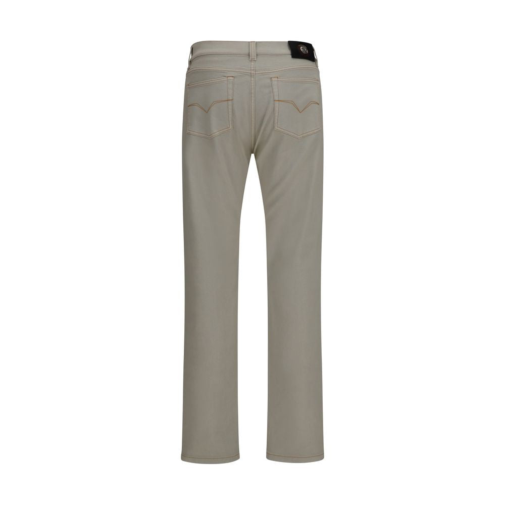 Versace Beige Baumwoll-Jeans mit schmal zulaufendem Bein