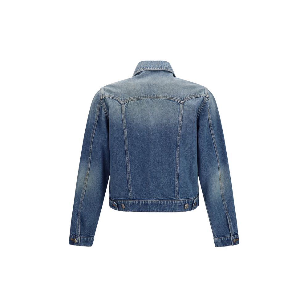 Versace Blaue Jeansjacke aus Baumwolle