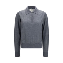 Loulou De Saison Graues Kaschmir-Poloshirt