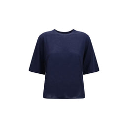 Loulou De Saison Blaues Kaschmir-T-Shirt