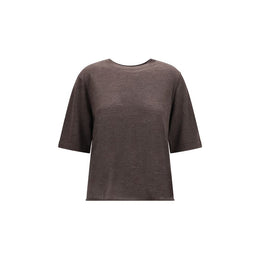 Loulou De Saison Braunes Kaschmir-T-Shirt