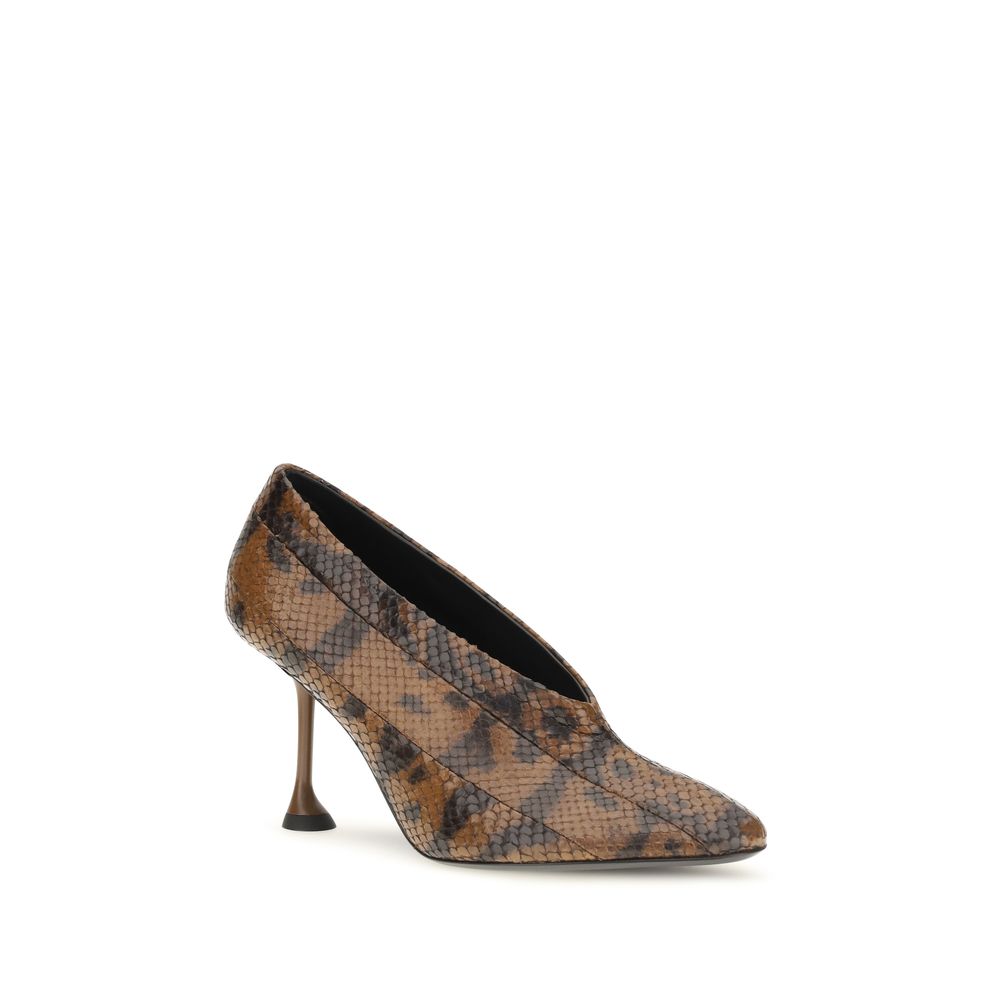 Proenza Schouler Braune Kalbsleder Bos Taurus High Heel Pumps