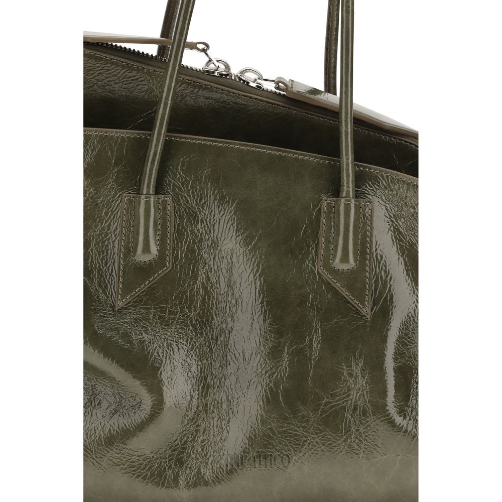 The Attico Bicolor Calf Leather Bos Taurus Schultertasche