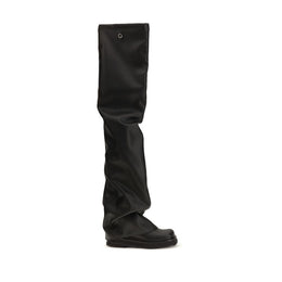 The Attico Schwarz Polyurethan Overknee-Stiefel
