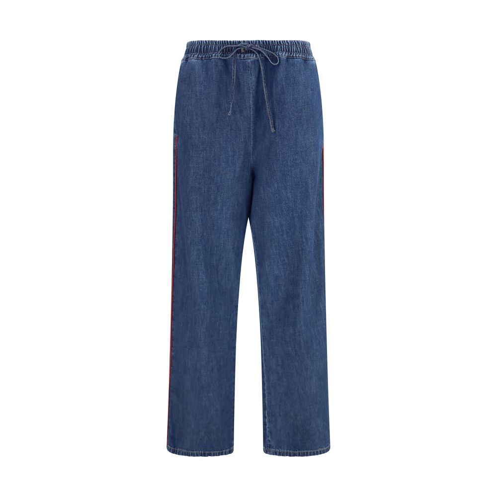 Valentino Garavani Blaue Freizeithose aus Polyester