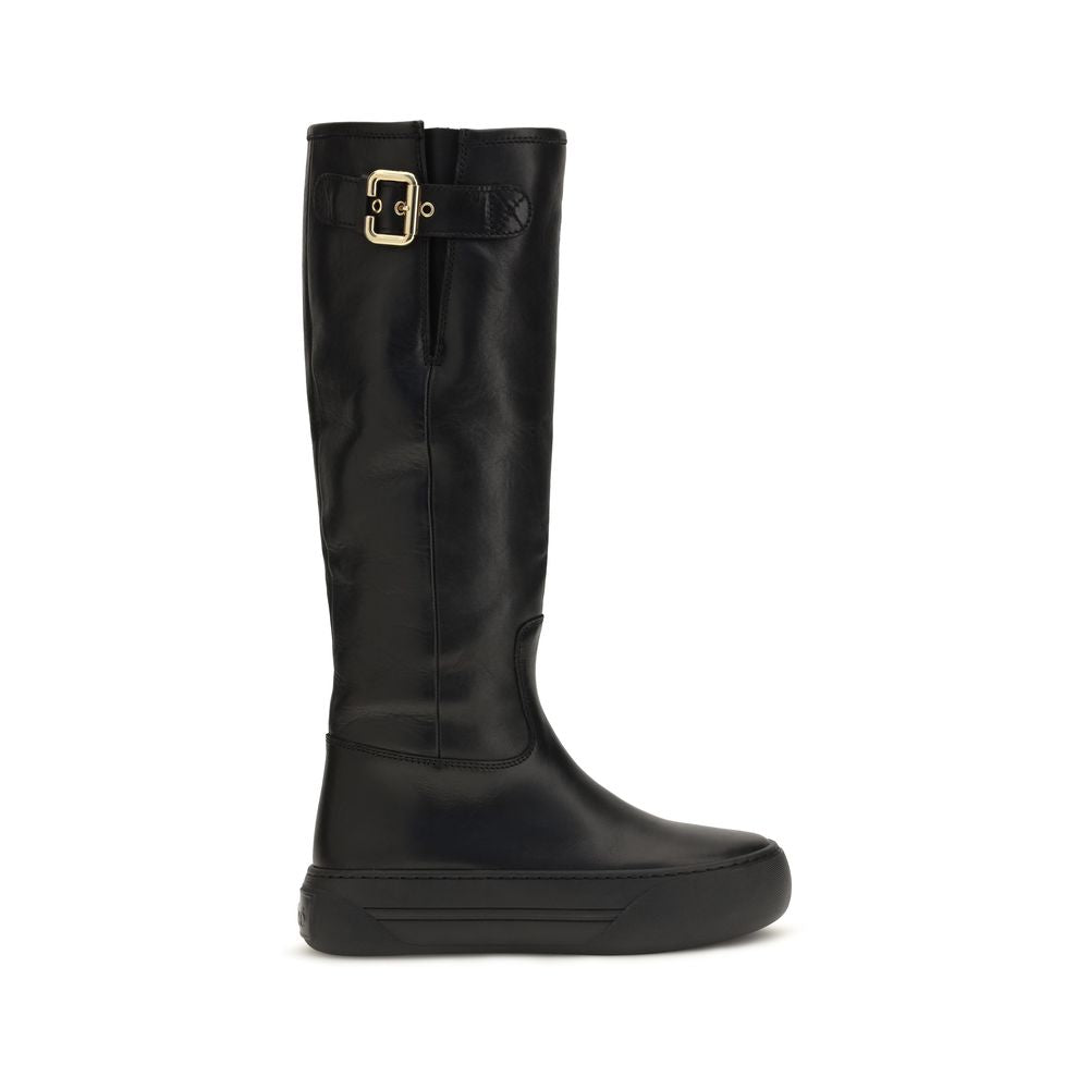 Chloé Schwarze Bos Taurus Kalbsleder Chelsea Boots