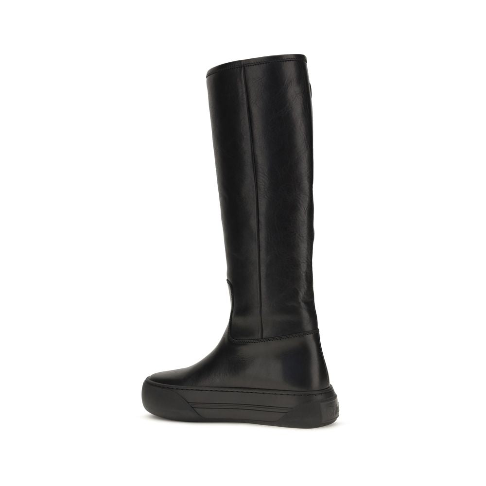 Chloé Schwarze Bos Taurus Kalbsleder Chelsea Boots