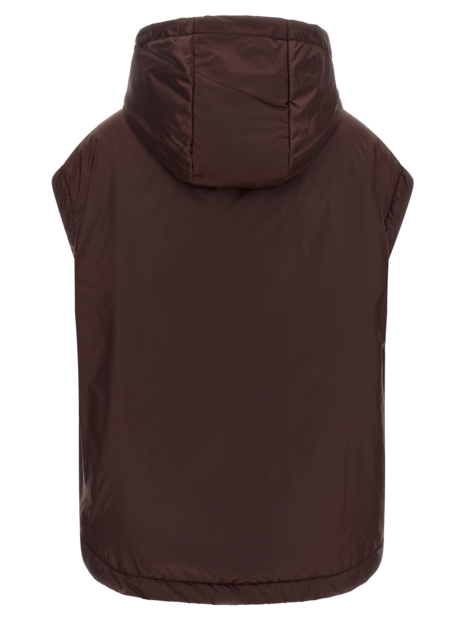 Max Mara Ärmellose Jacke in Bordeaux aus Polyester