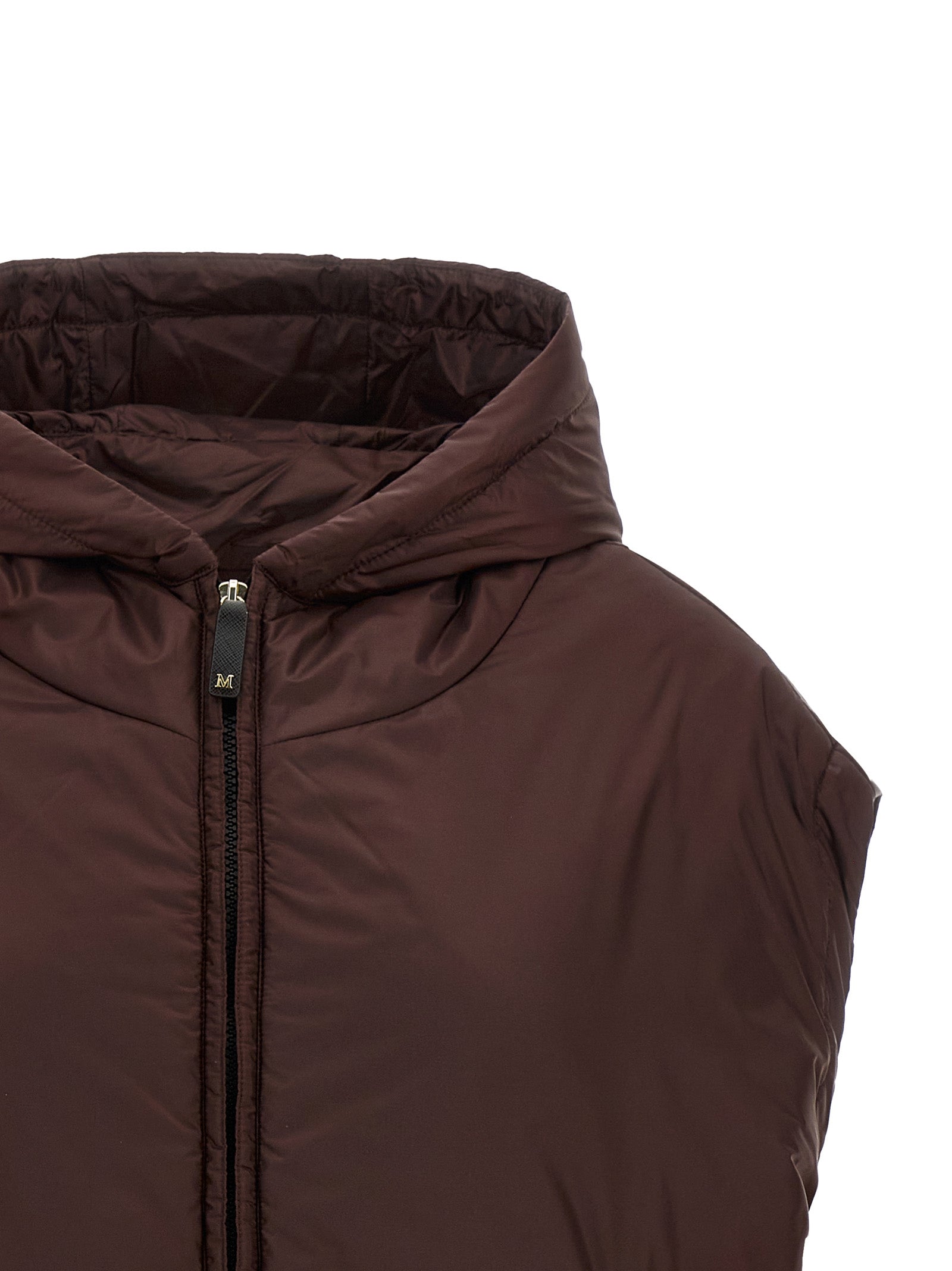 Max Mara Ärmellose Jacke in Bordeaux aus Polyester