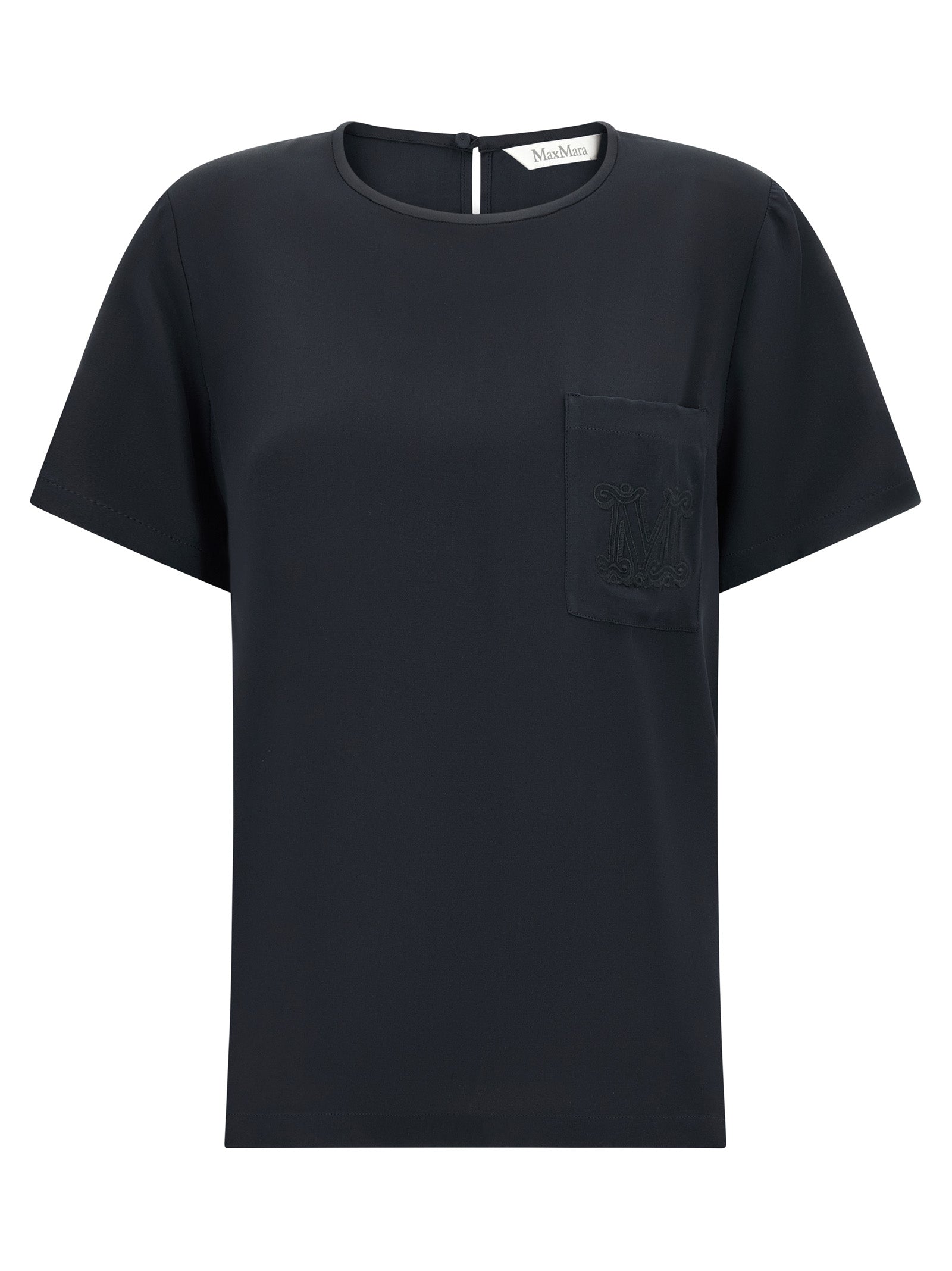 Max Mara Schwarze Seidenbluse