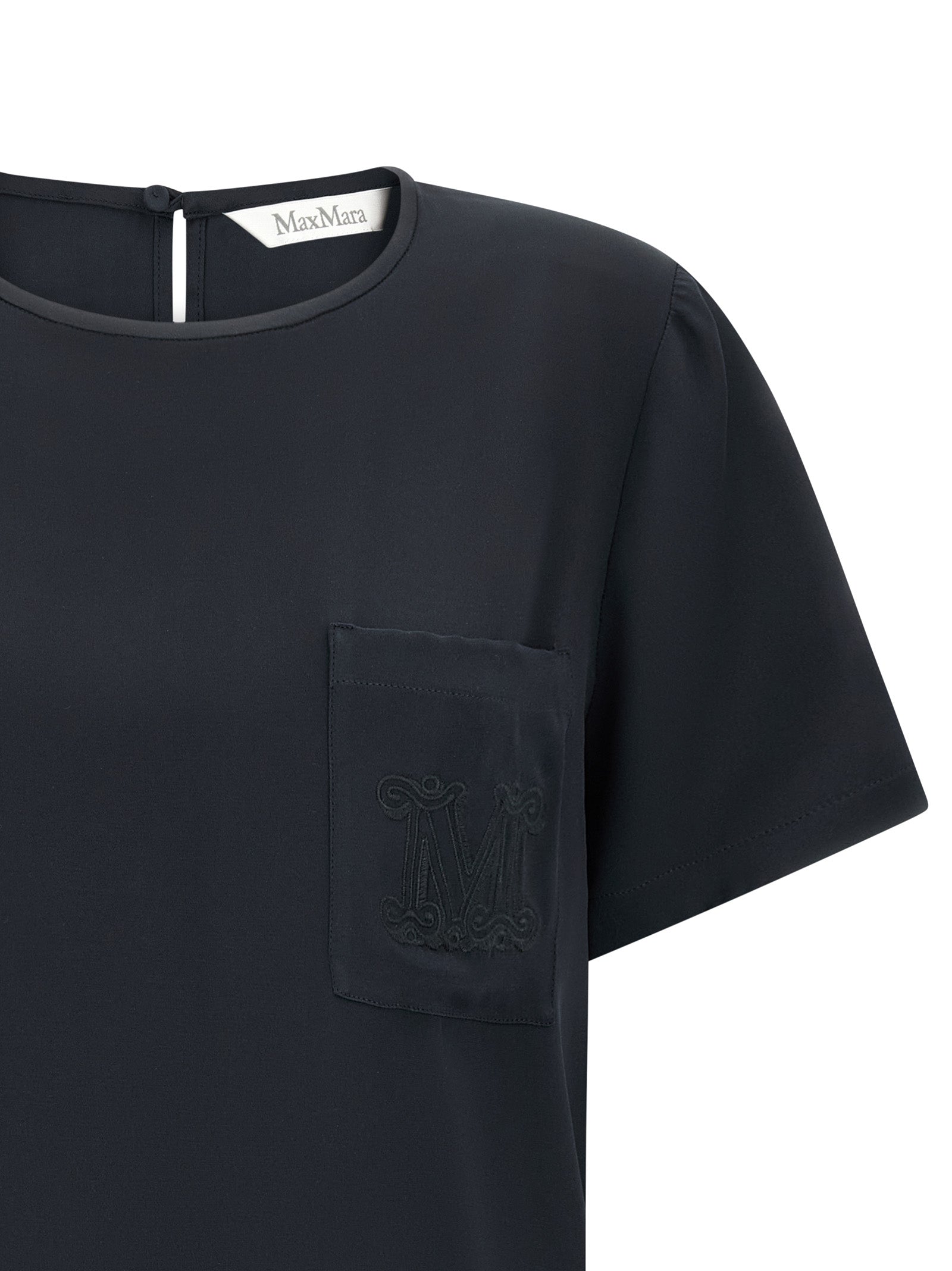 Max Mara Schwarze Seidenbluse