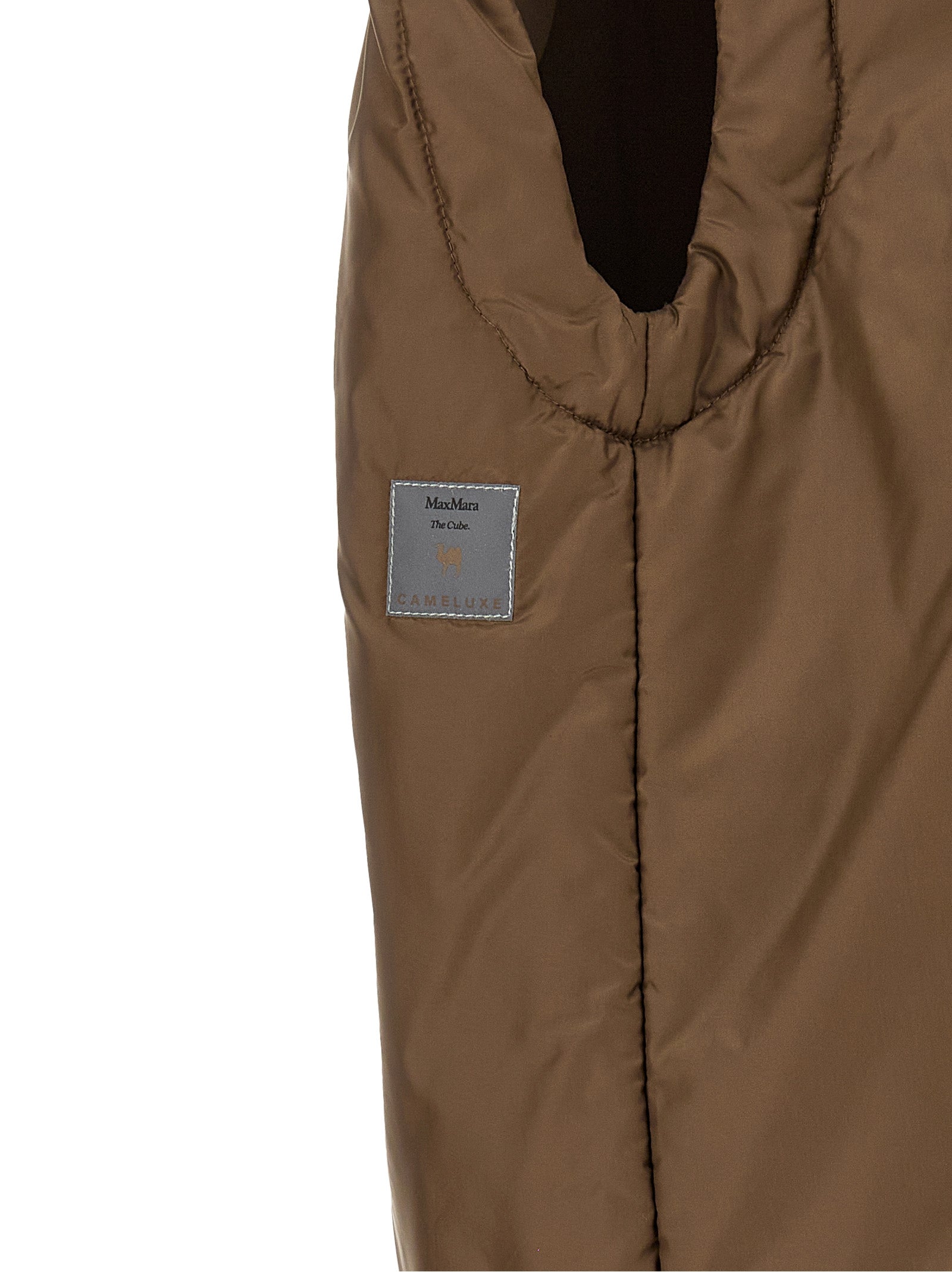 Max Mara Braune ärmellose Jacke aus Polyester