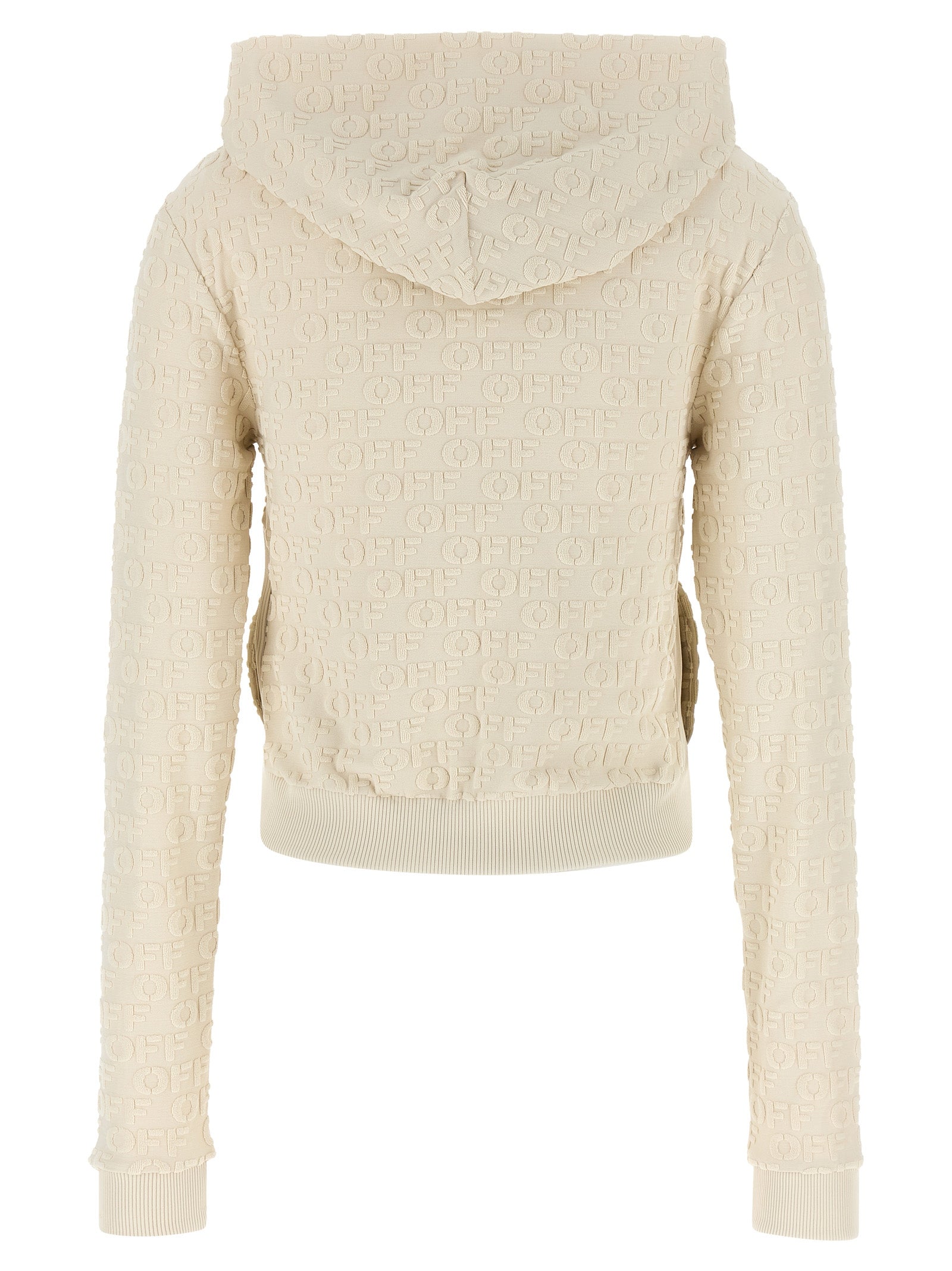 Off-White Beige Baumwoll-Sweatshirt
