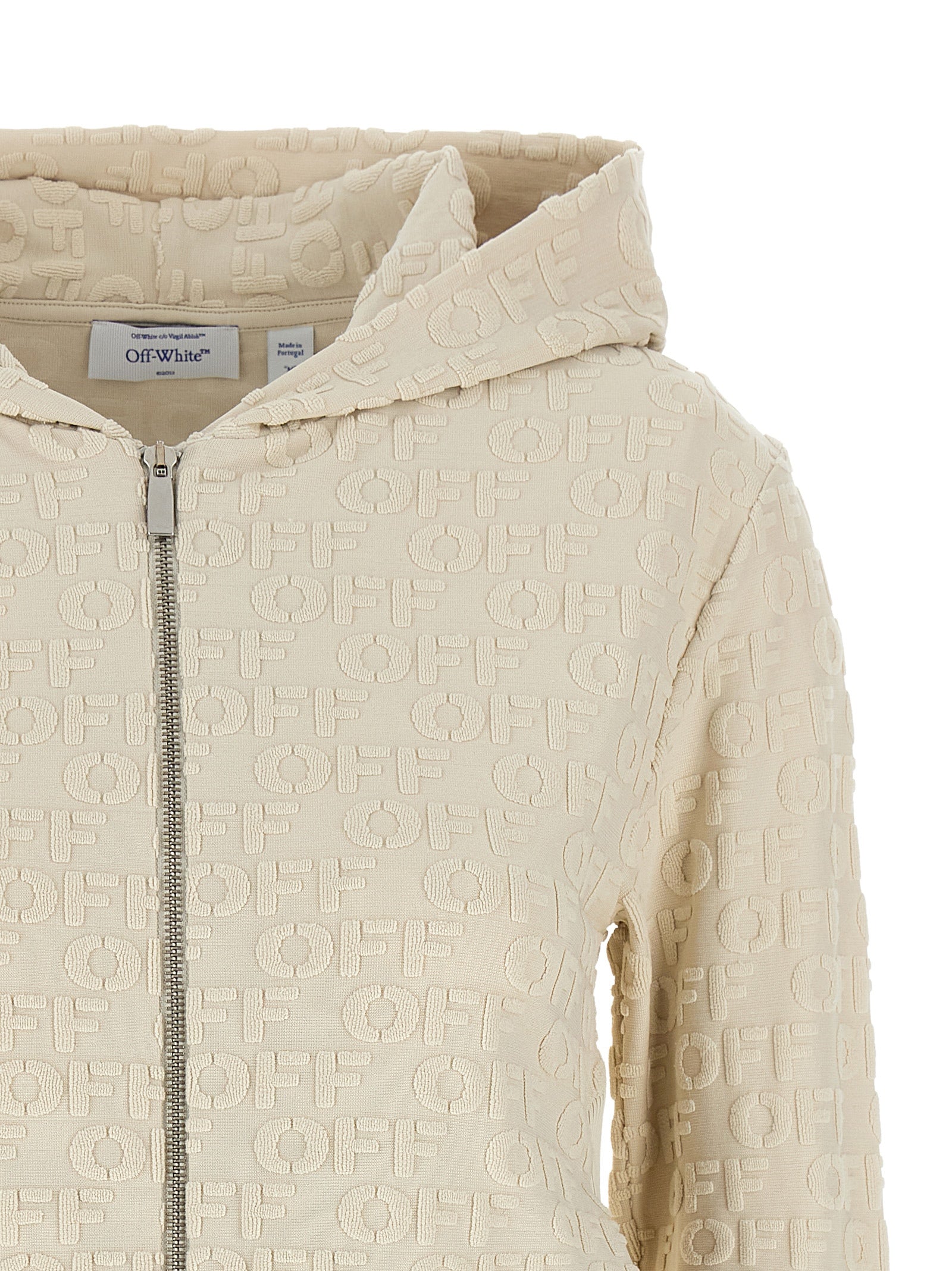 Off-White Beige Baumwoll-Sweatshirt