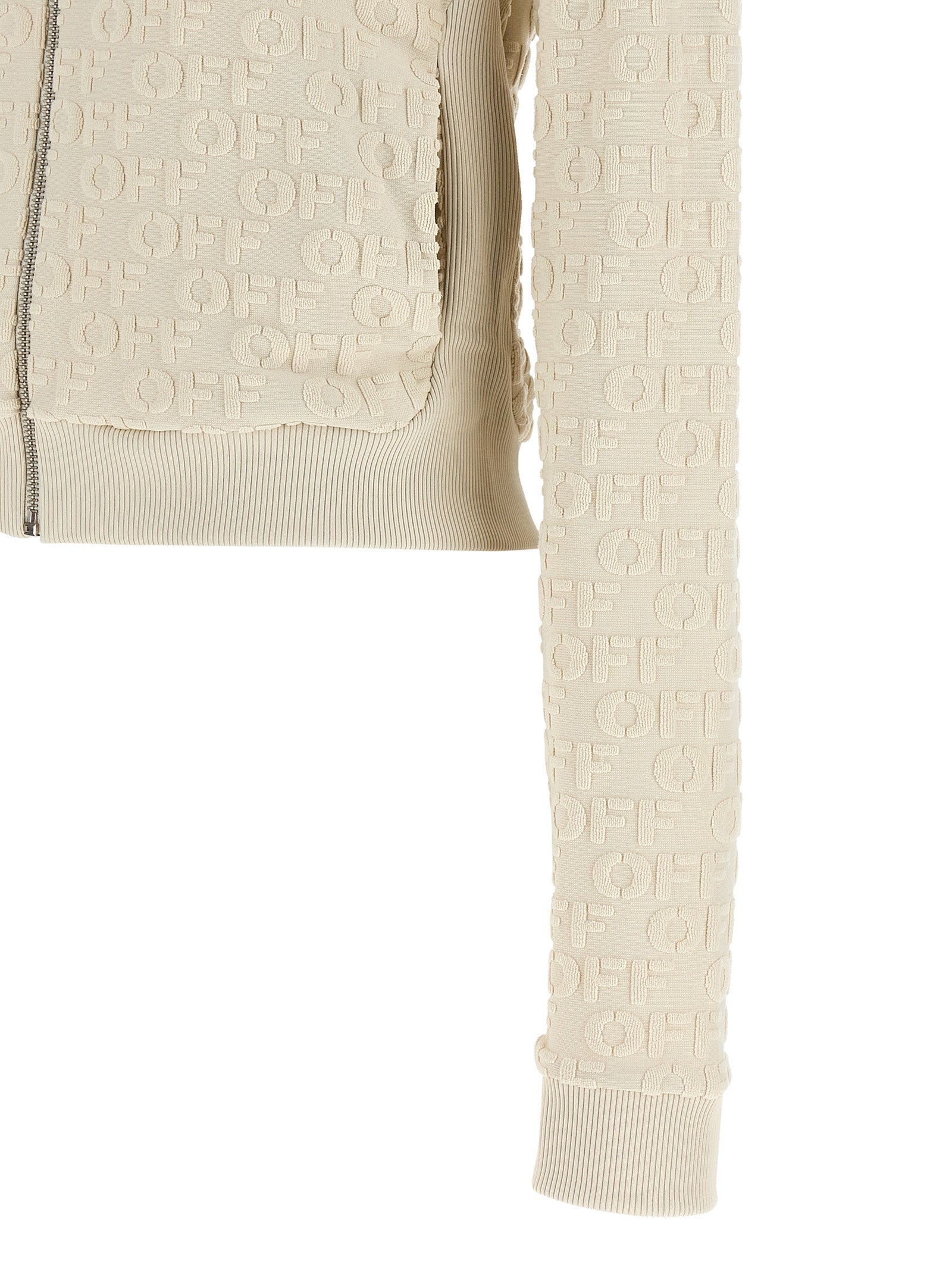 Off-White Beige Baumwoll-Sweatshirt