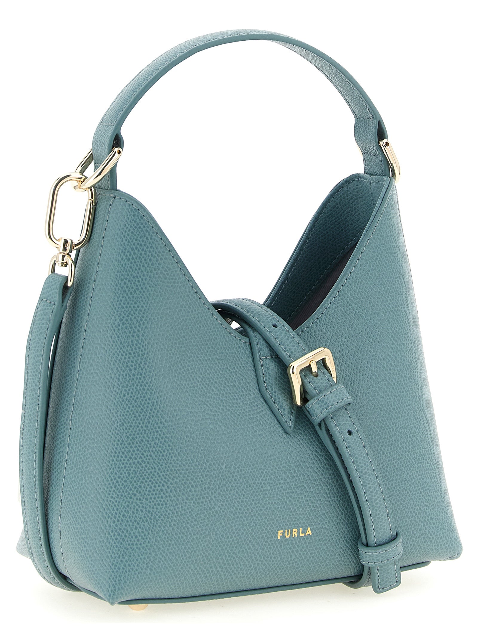 Furla Handtasche aus blauem Kalbsleder