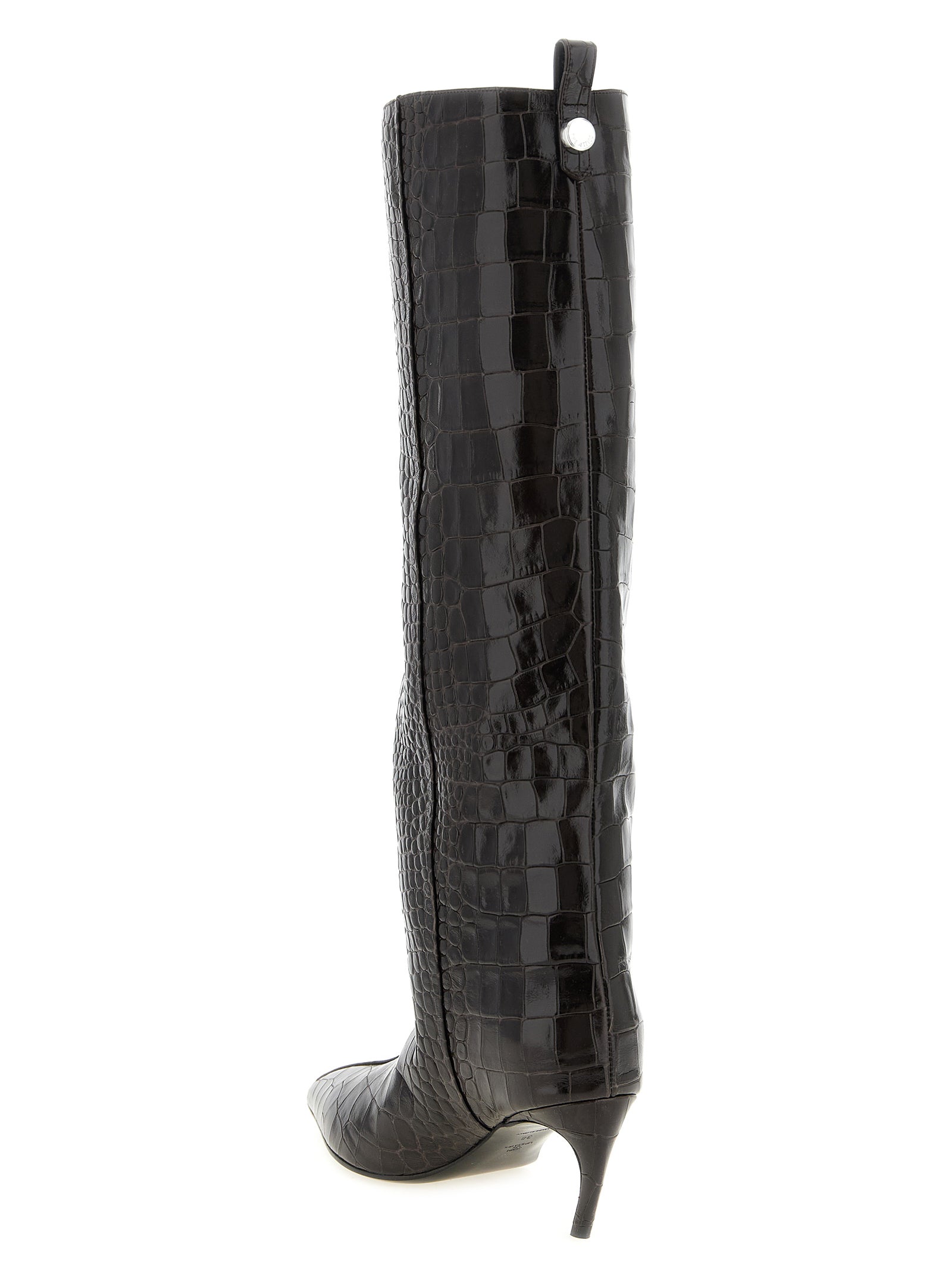 The Attico Over-the-Knee-Stiefel aus braunem Rindsleder