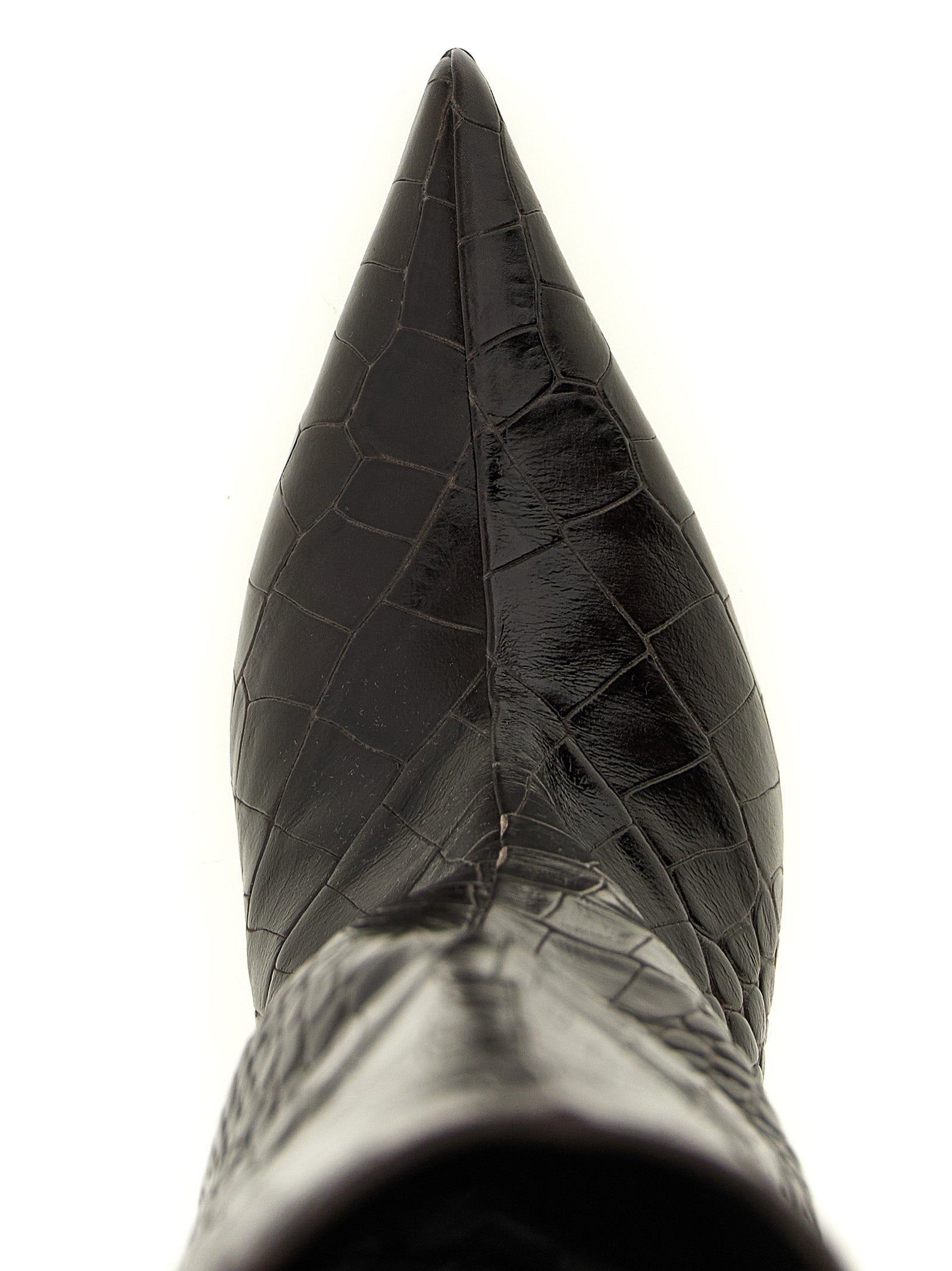 The Attico Over-the-Knee-Stiefel aus braunem Rindsleder