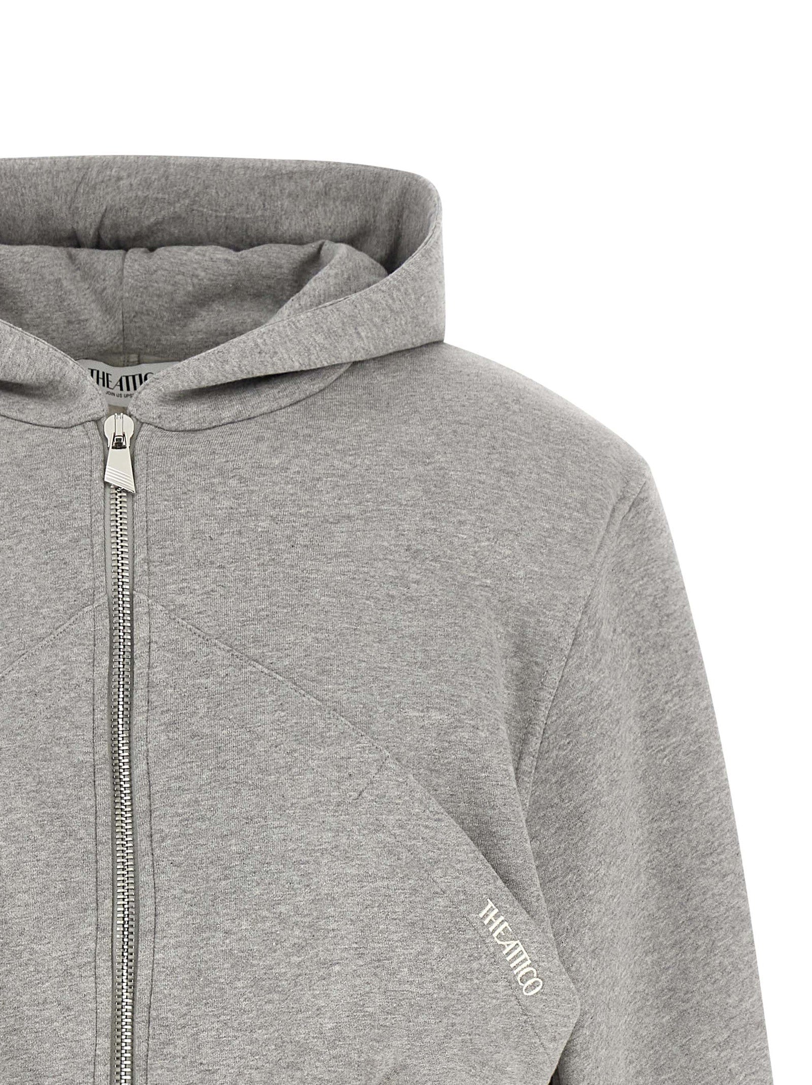 The Attico Grauer Baumwollpullover