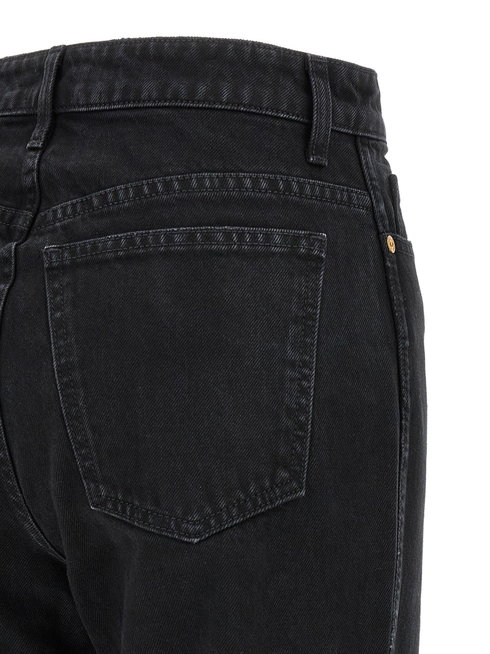 Khaite Schwarze Baumwoll-Schlagjeans