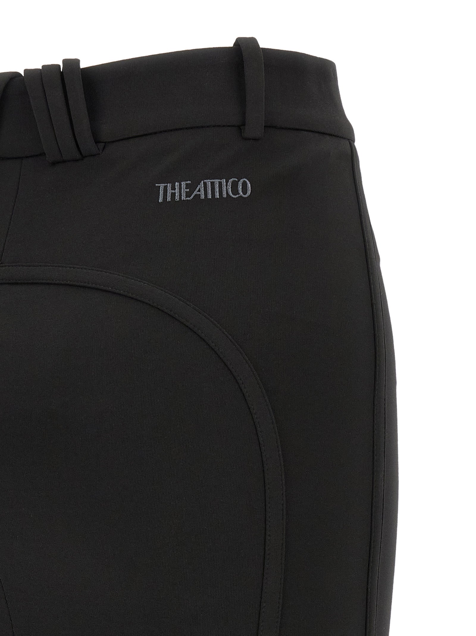 The Attico Schwarzer Viskose-Maxirock