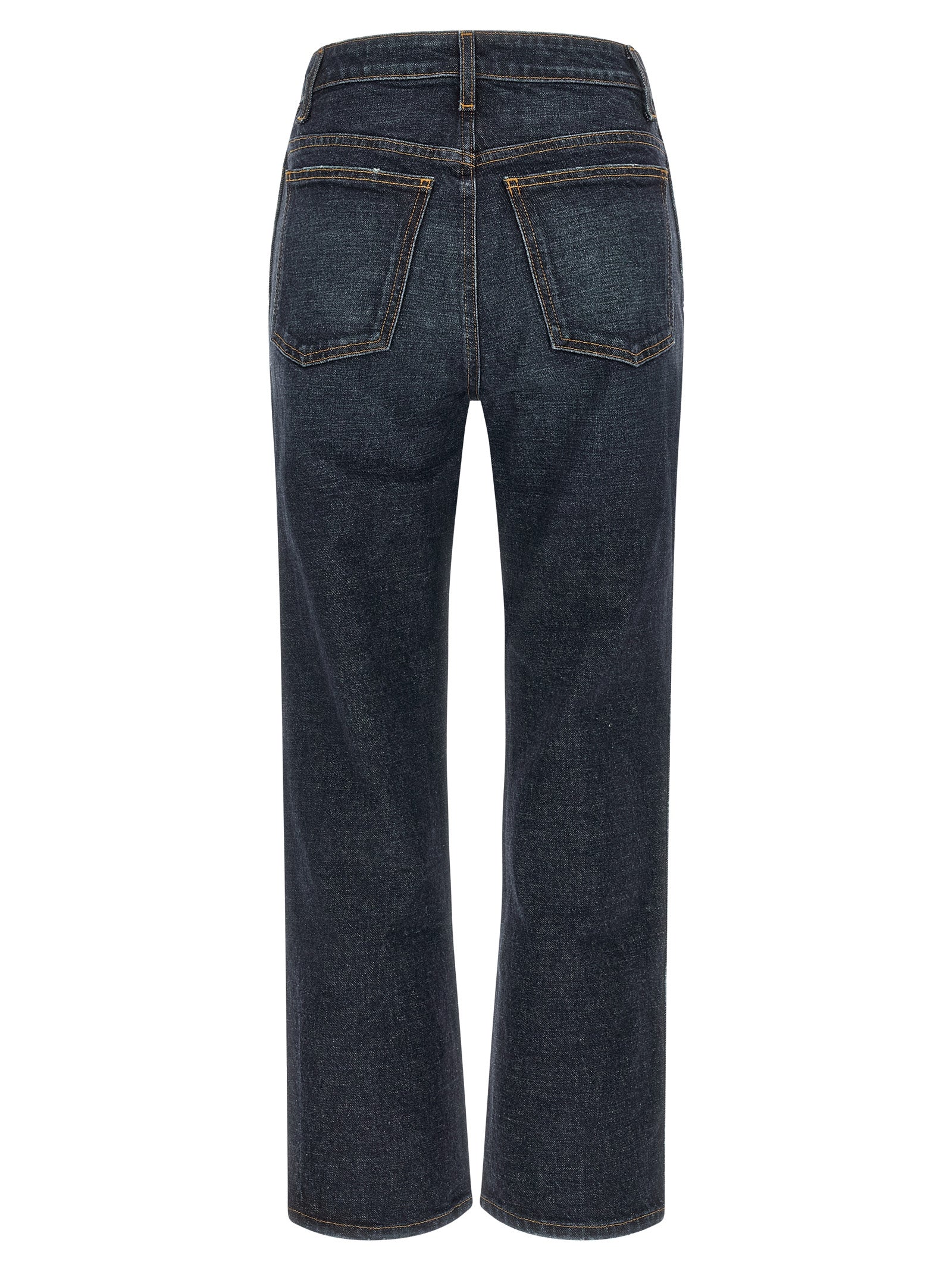 Khaite Blaue Baumwoll-Jeans mit ausgestelltem Bein