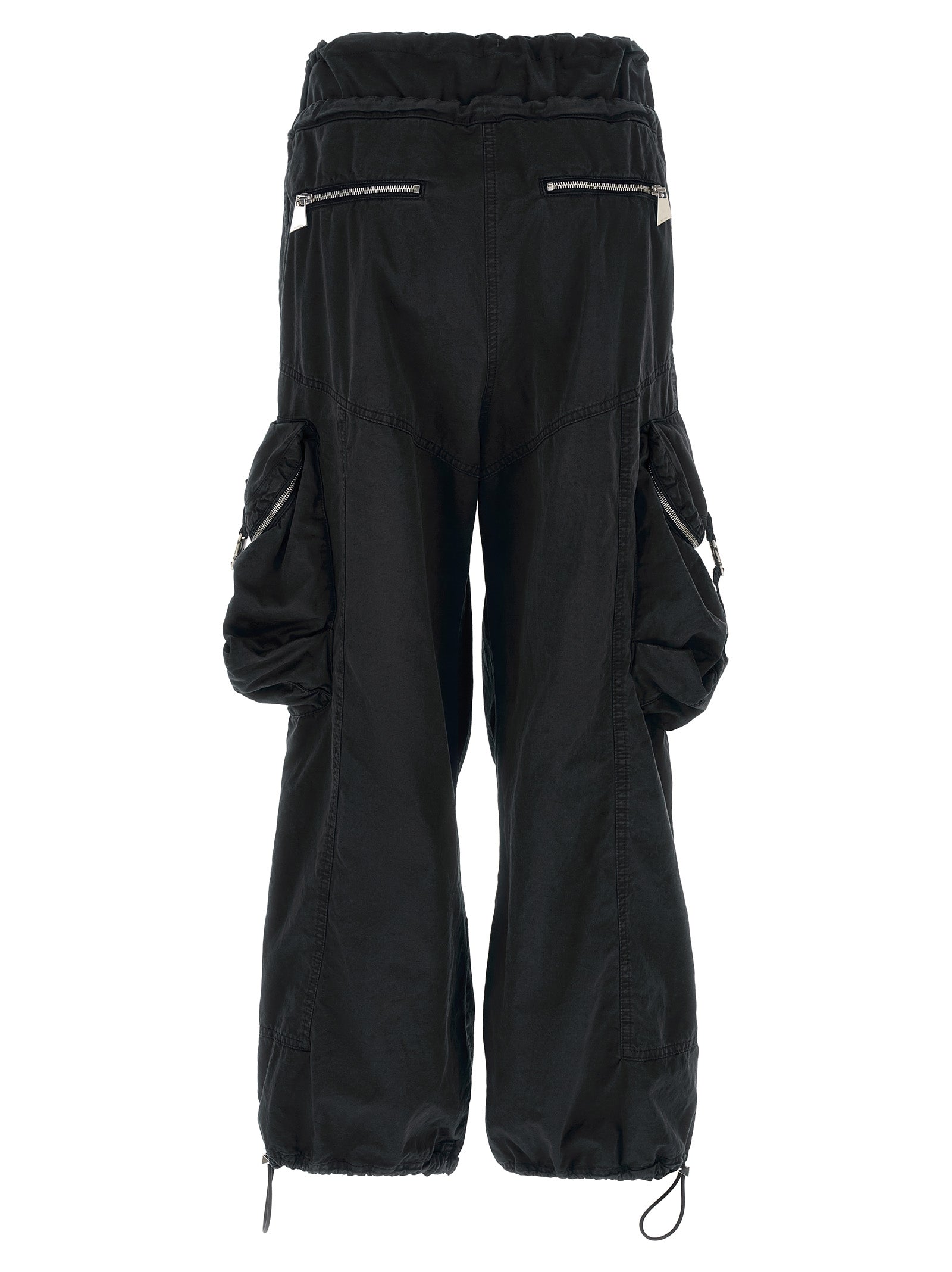 The Attico Schwarze Cargo-Hose aus Baumwolle