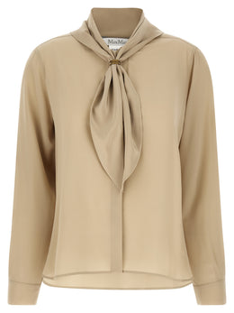 Max Mara Beige Seidenbluse