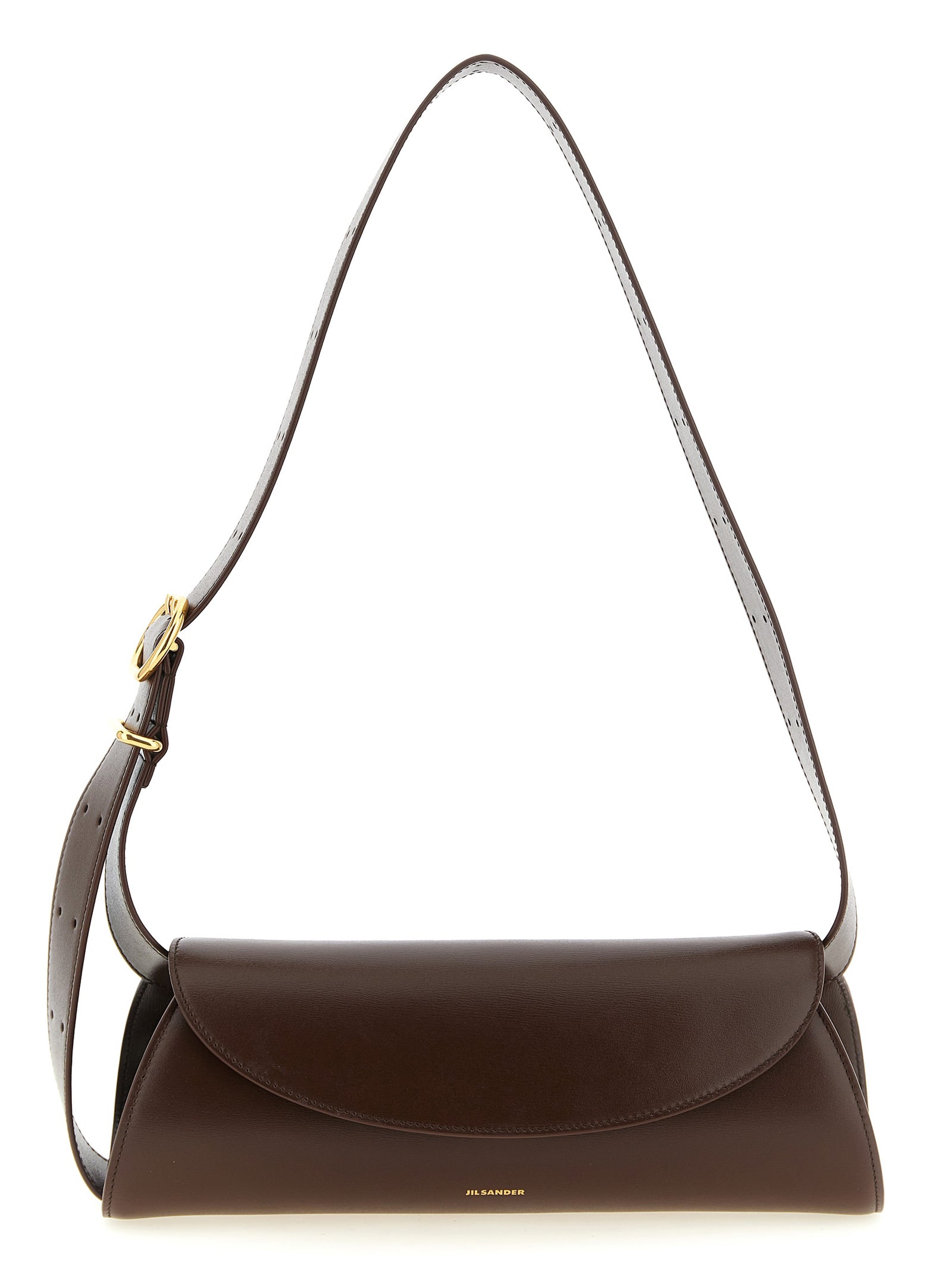 Jil Sander Braunes Kalbsleder Damen Crossbody Tasche