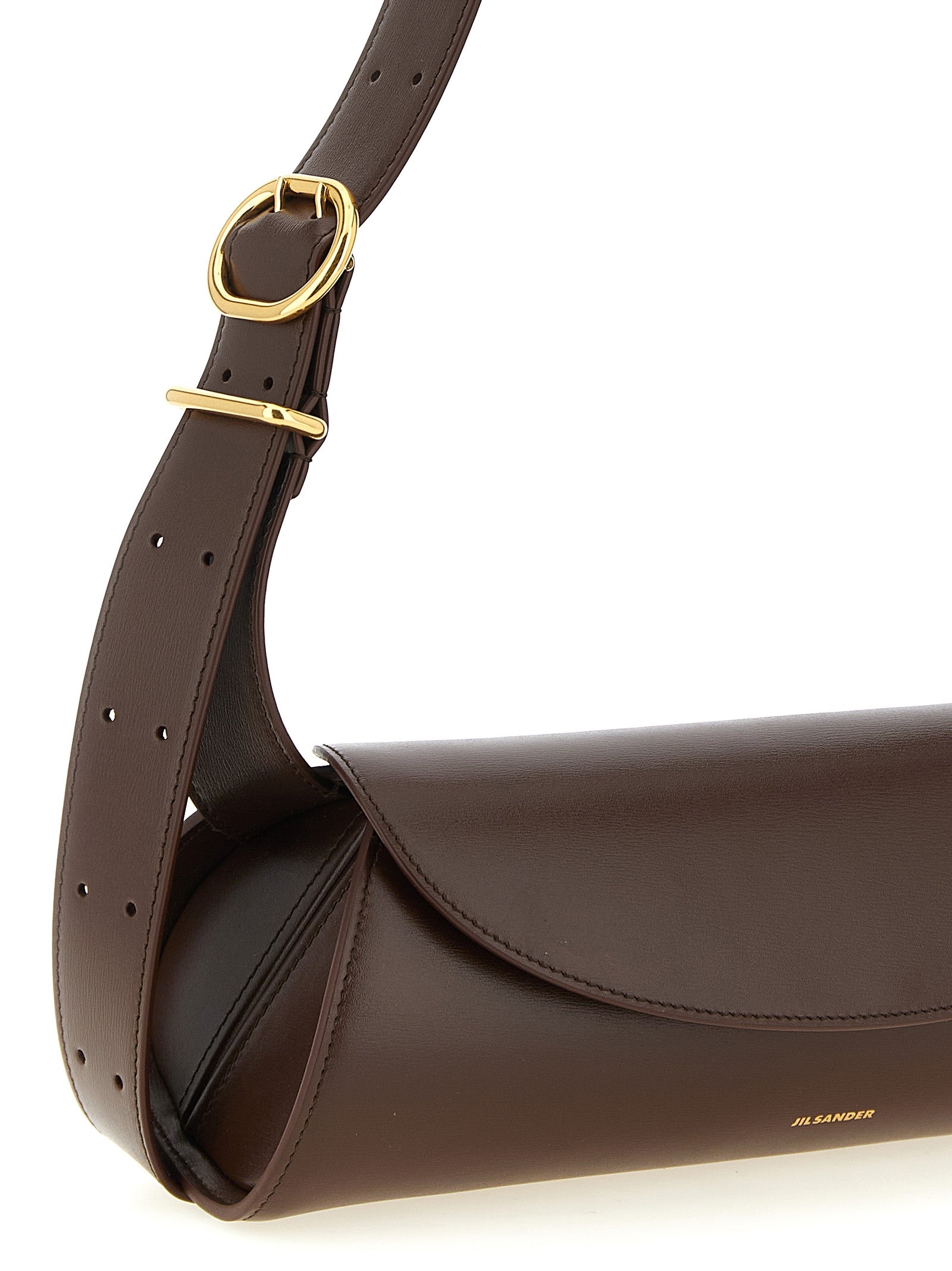 Jil Sander Braunes Kalbsleder Damen Crossbody Tasche