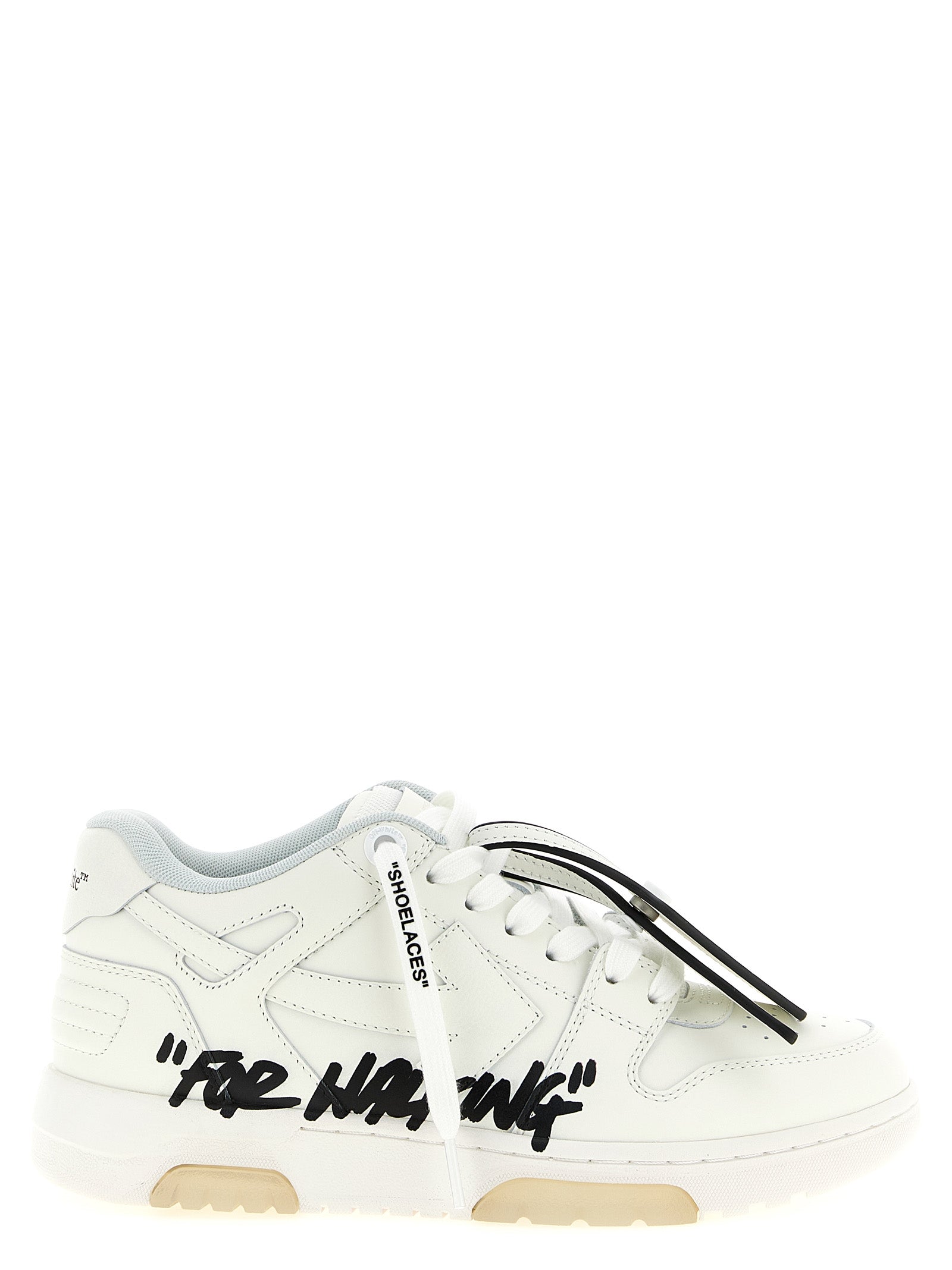 Off-White Zweifarbige Kalbsleder-Sneaker im Athletic-Stil