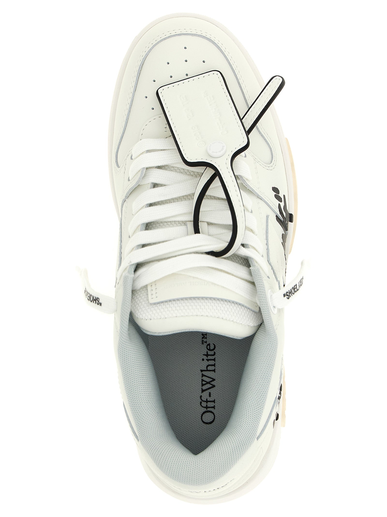 Off-White Zweifarbige Kalbsleder-Sneaker im Athletic-Stil