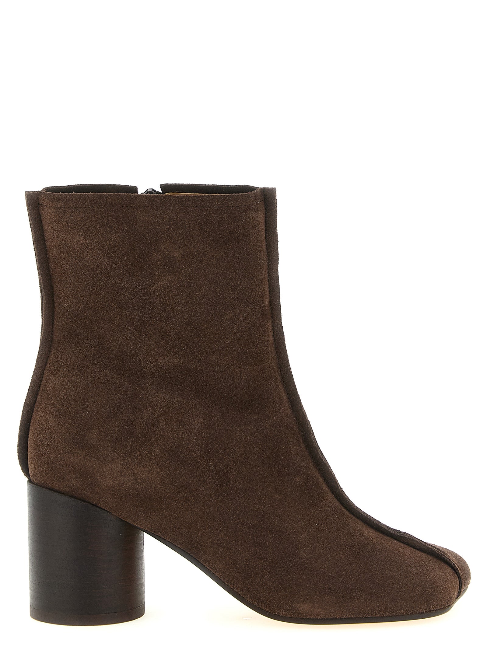 MM6 Maison Margiela Braune Ankle Boots aus Rindsleder
