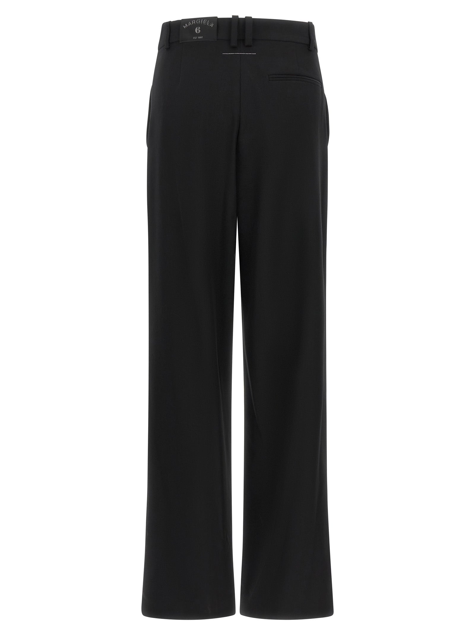 MM6 Maison Margiela Schwarze Freizeithose aus Polyester