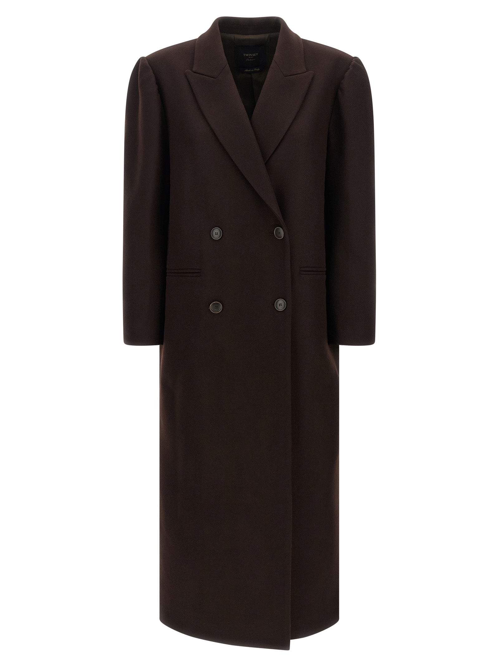 Twinset Brauner Wollmantel