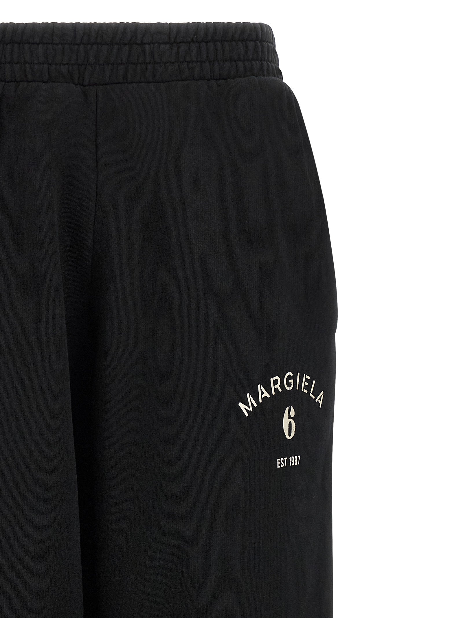 MM6 Maison Margiela Schwarze Baumwoll-Jogginghose (Trainingshose)
