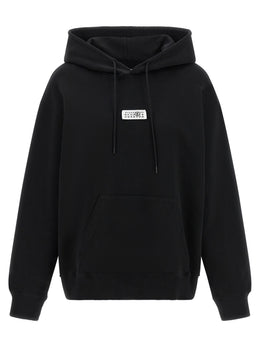 MM6 Maison Margiela Schwarzer Baumwoll-Sweatshirt