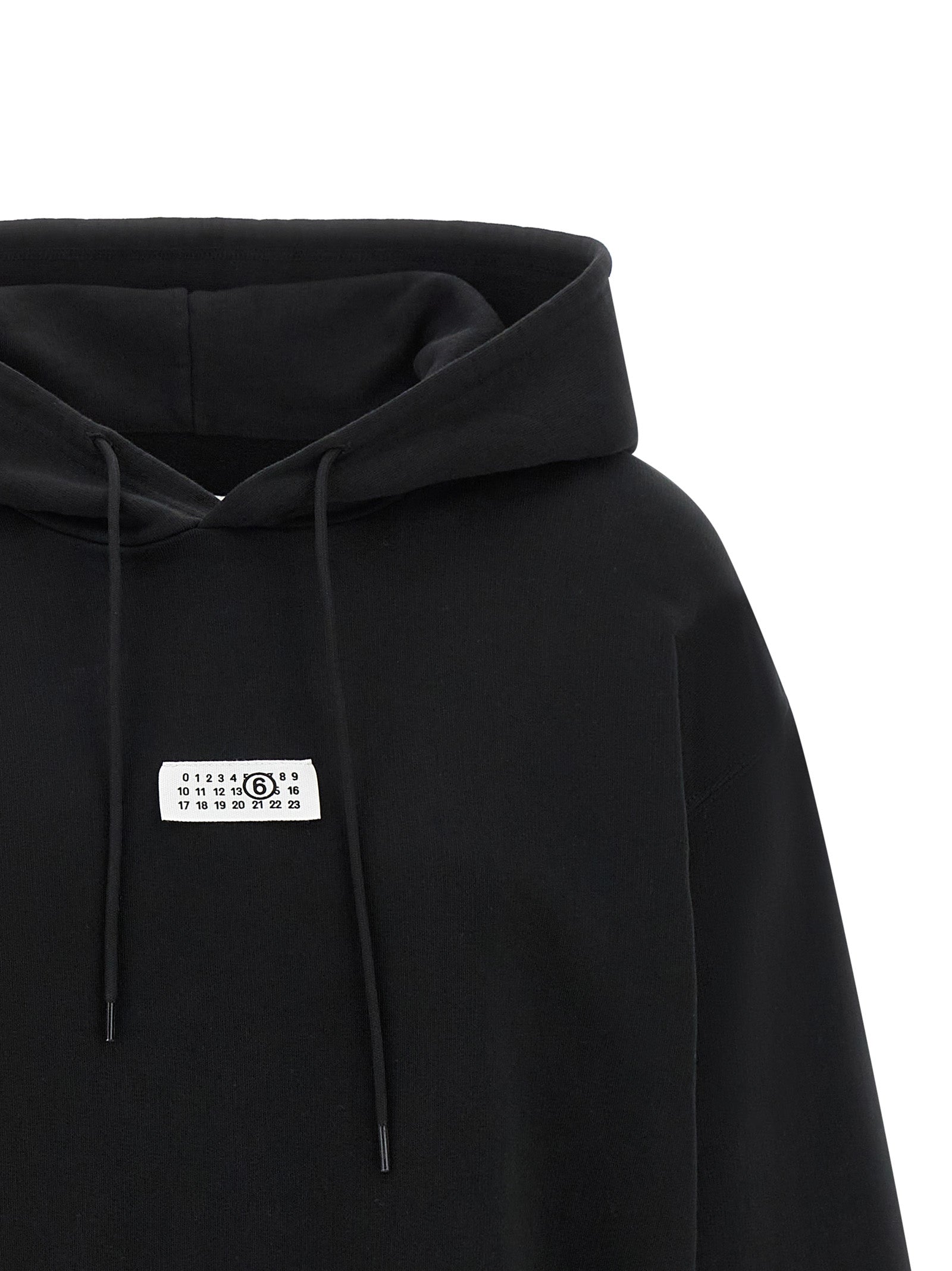 MM6 Maison Margiela Schwarzer Baumwoll-Sweatshirt