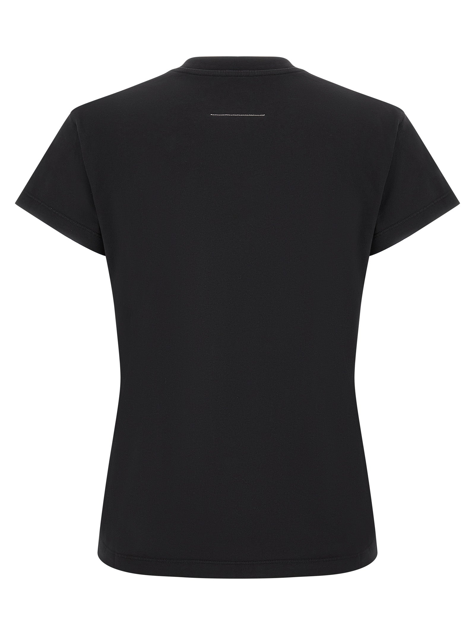 MM6 Maison Margiela Schwarzes Baumwoll-T-Shirt